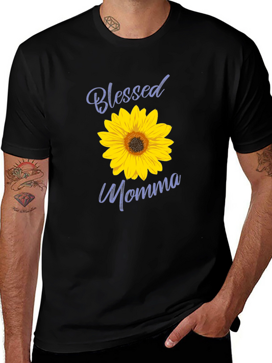 Blessed Momma Sunflower Graphic Tee