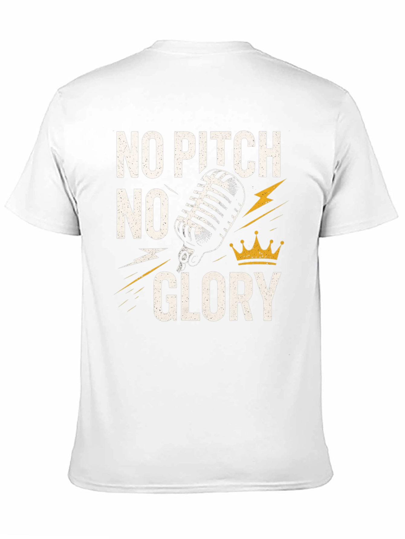 No Pitch No Glory Black Graphic T-Shirt