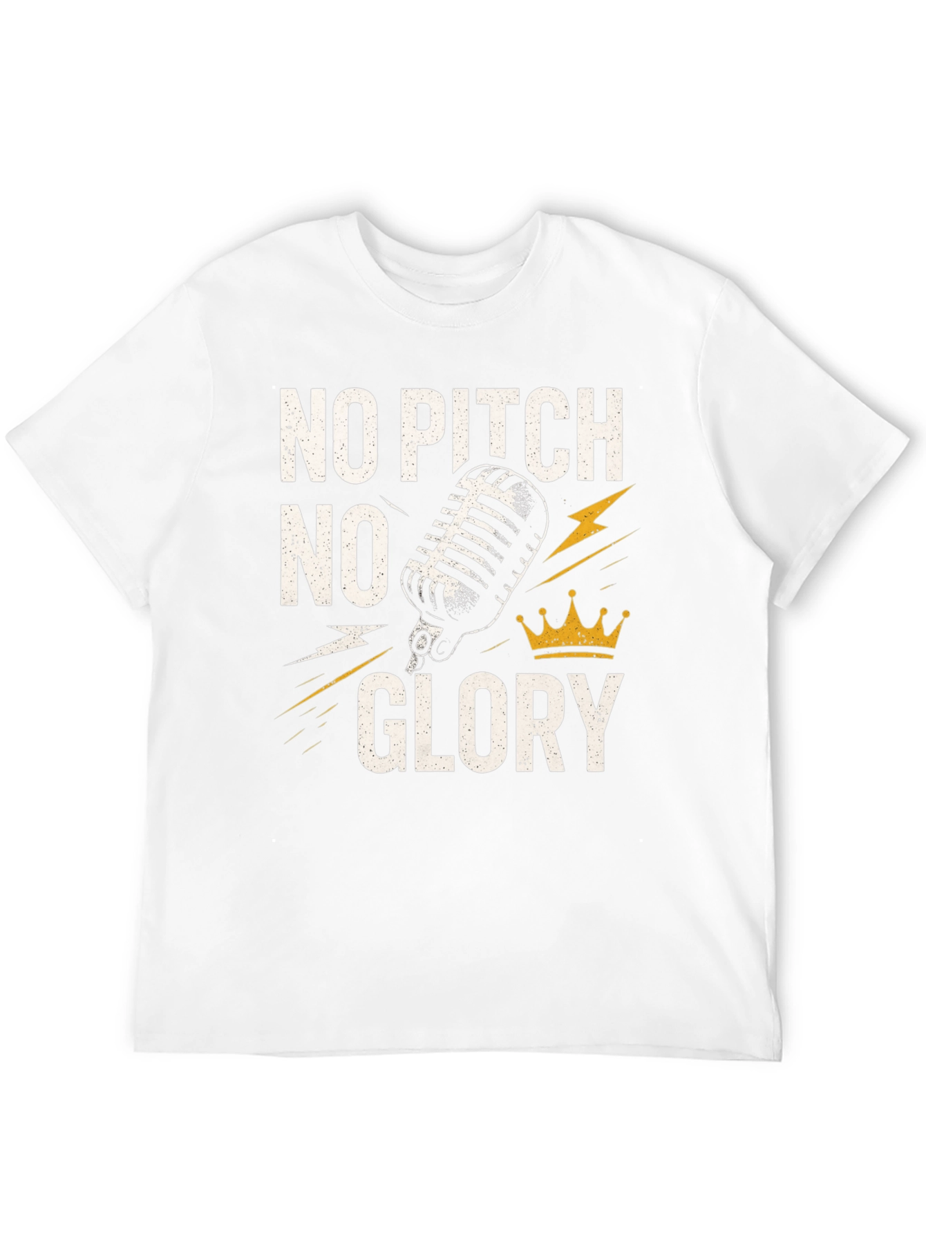 No Pitch No Glory Black Graphic T-Shirt