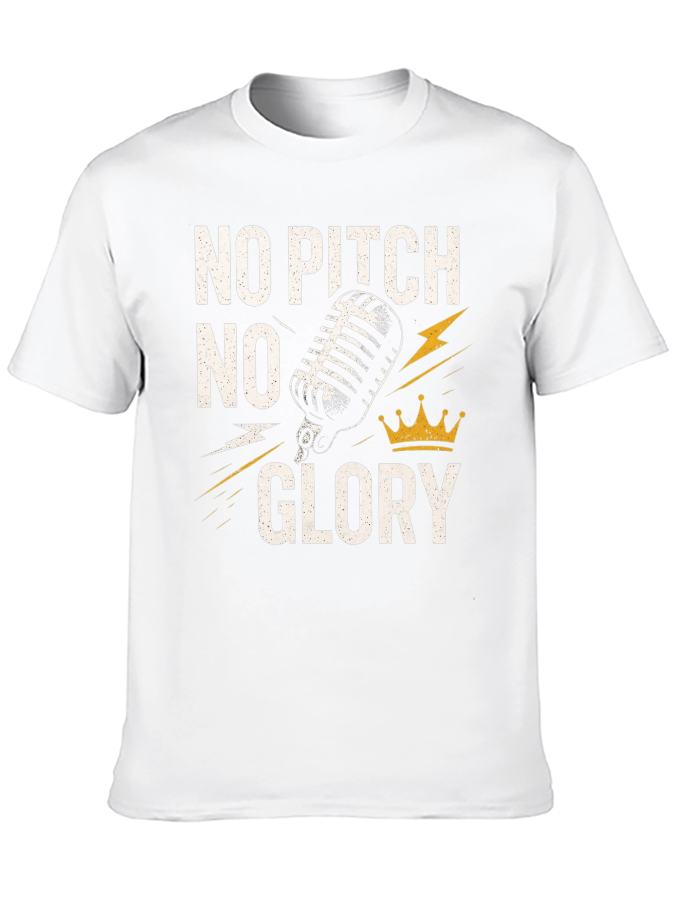 No Pitch No Glory Black Graphic T-Shirt