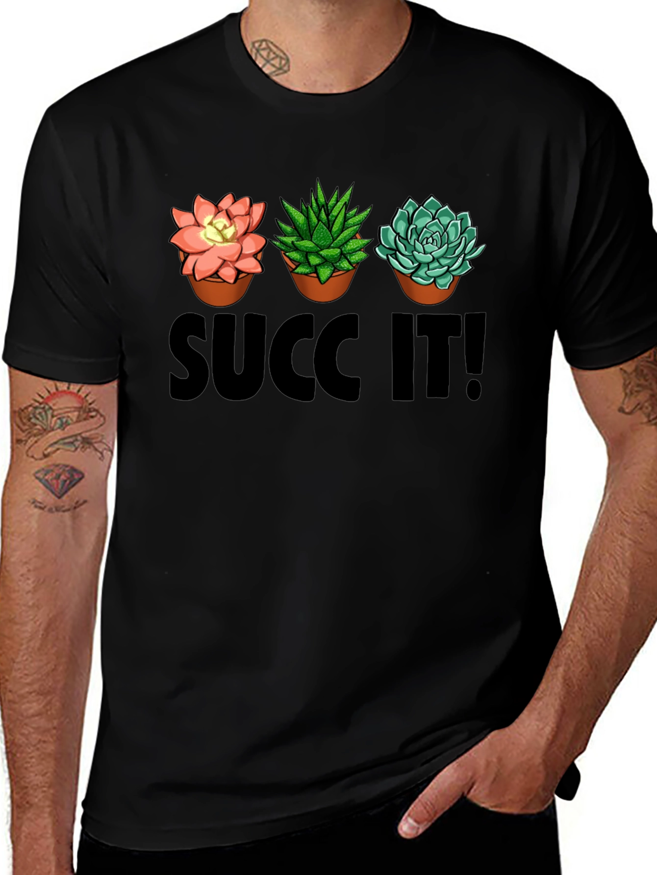 Succ It! T-Shirt: Succulent Plant Graphic Tee