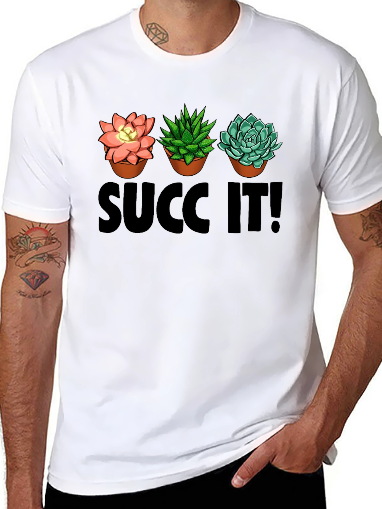 Succ It! T-Shirt: Succulent Plant Graphic Tee