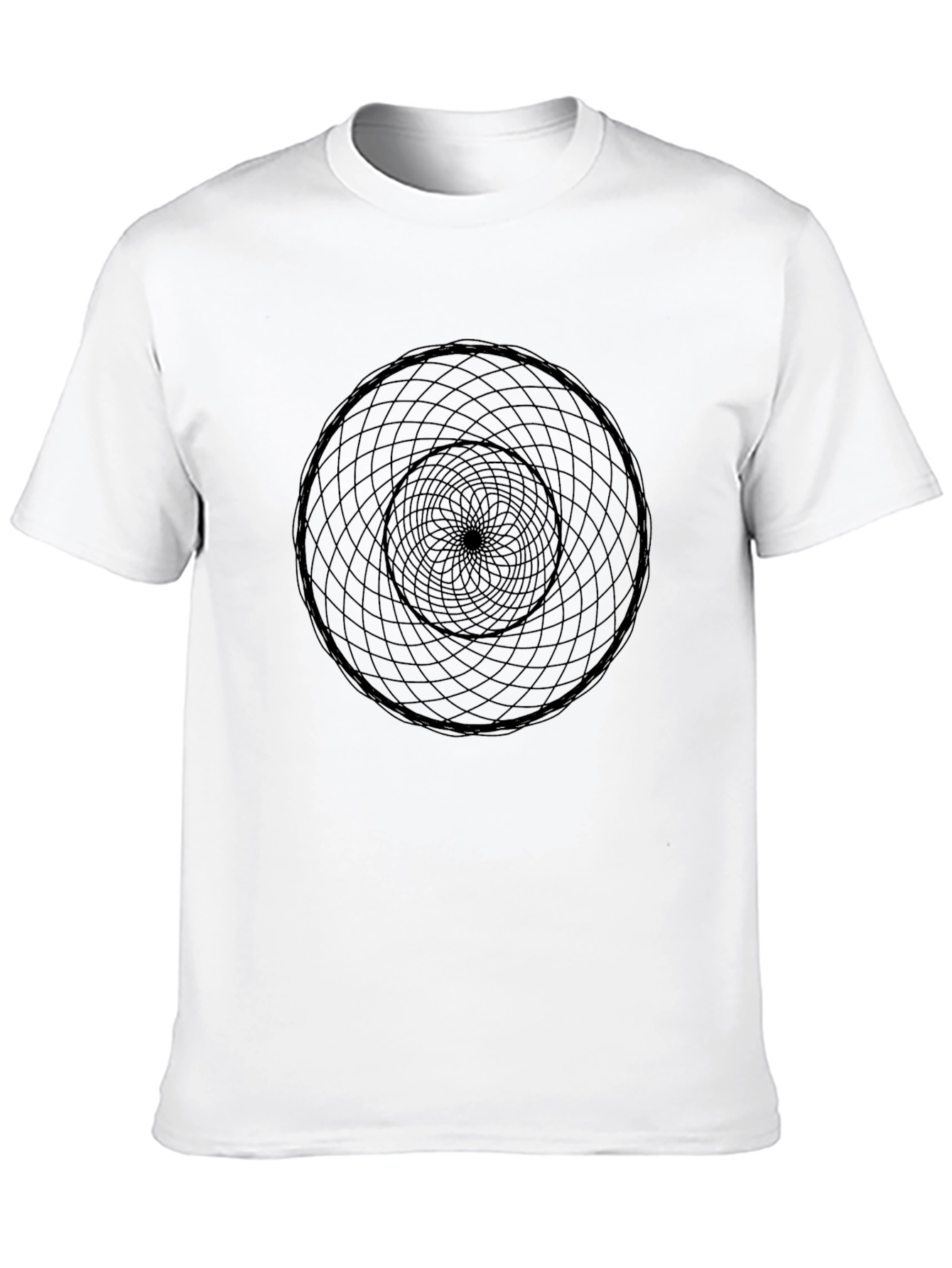 Geometric Circle Graphic Black T-Shirt