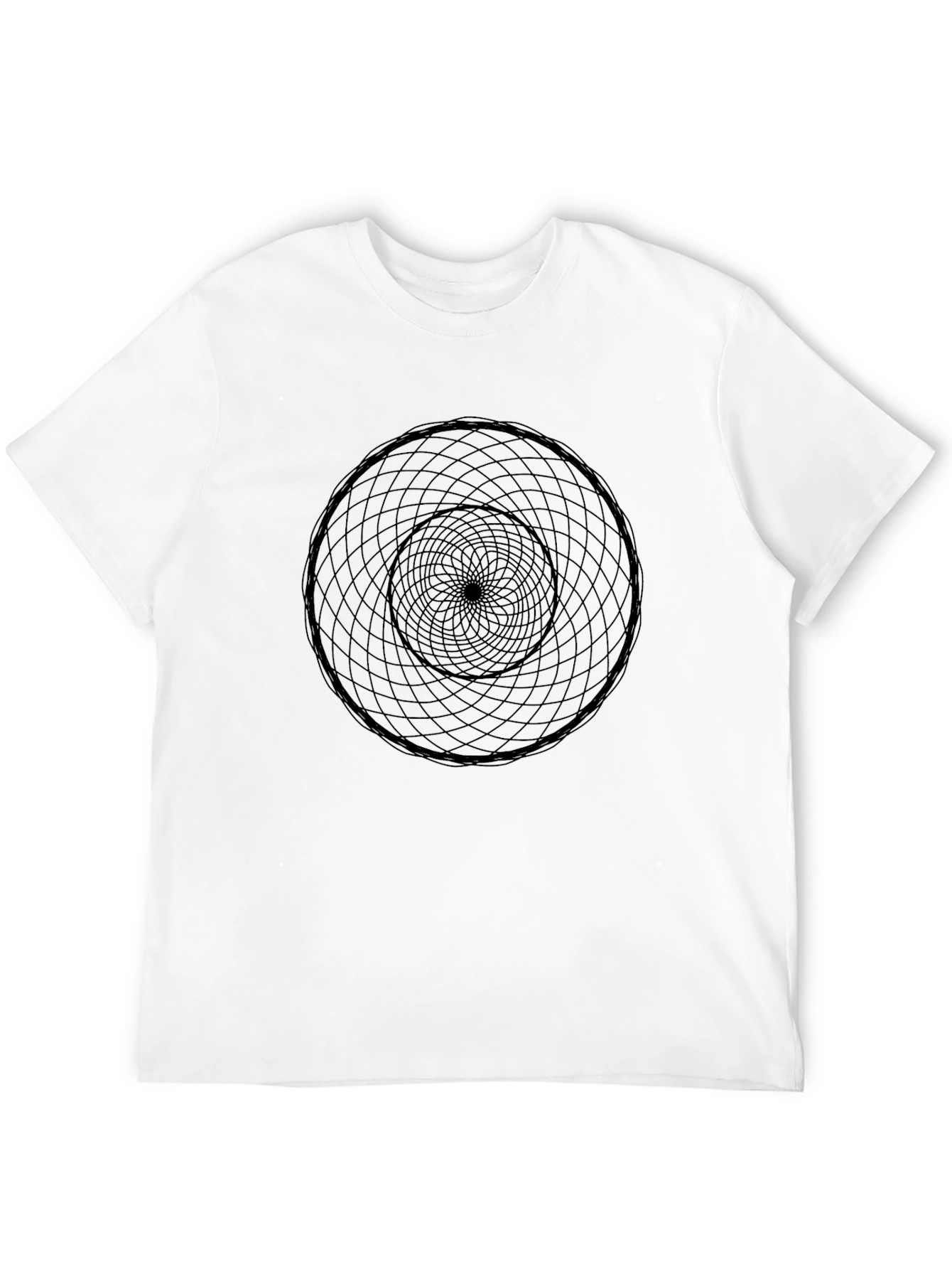 Geometric Circle Graphic Black T-Shirt