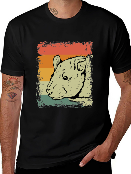 Retro Rat Graphic Tee - Vintage Style Unisex T-Shirt