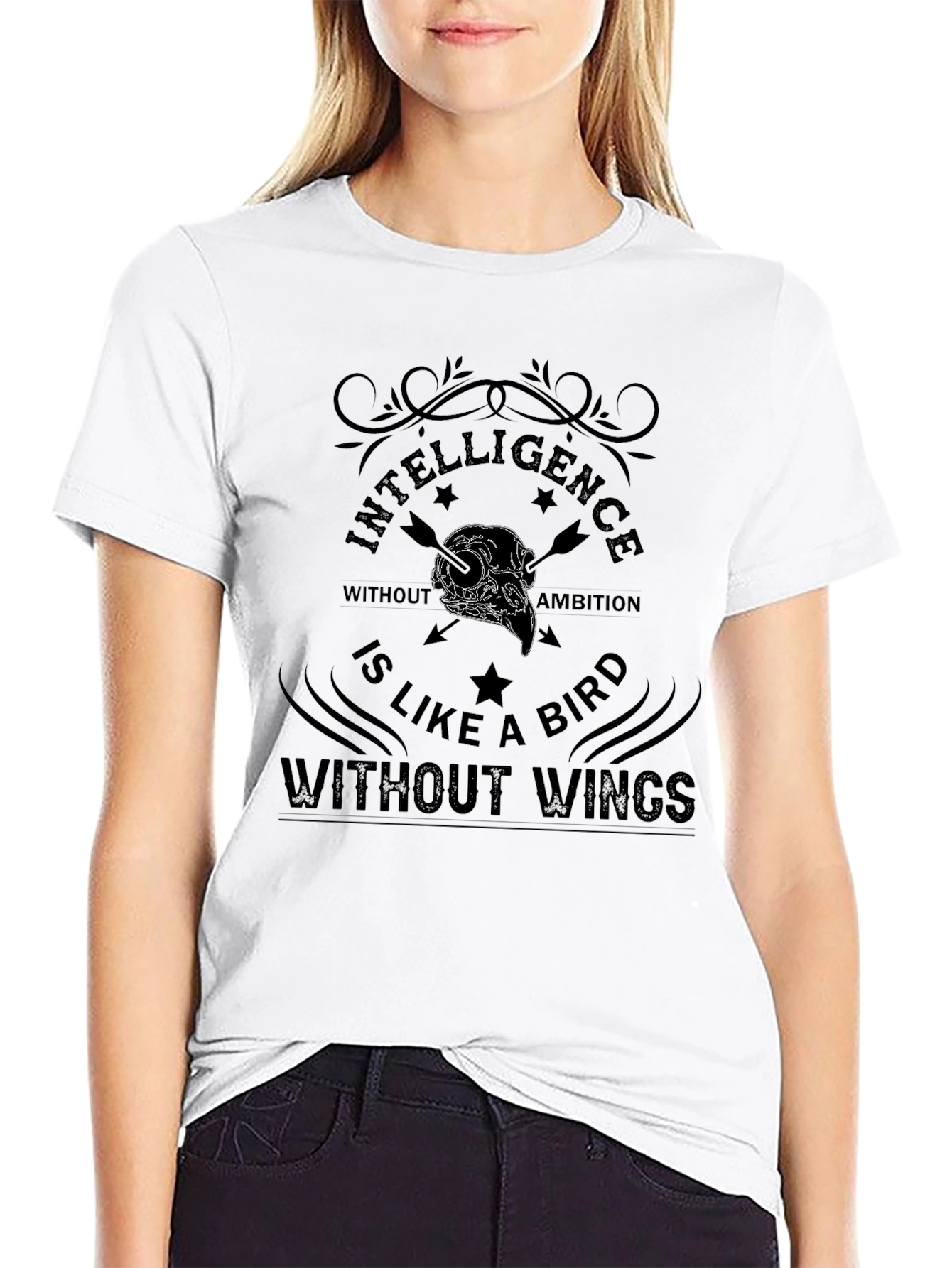 Intelligence Without Ambition Bird Graphic T-Shirt