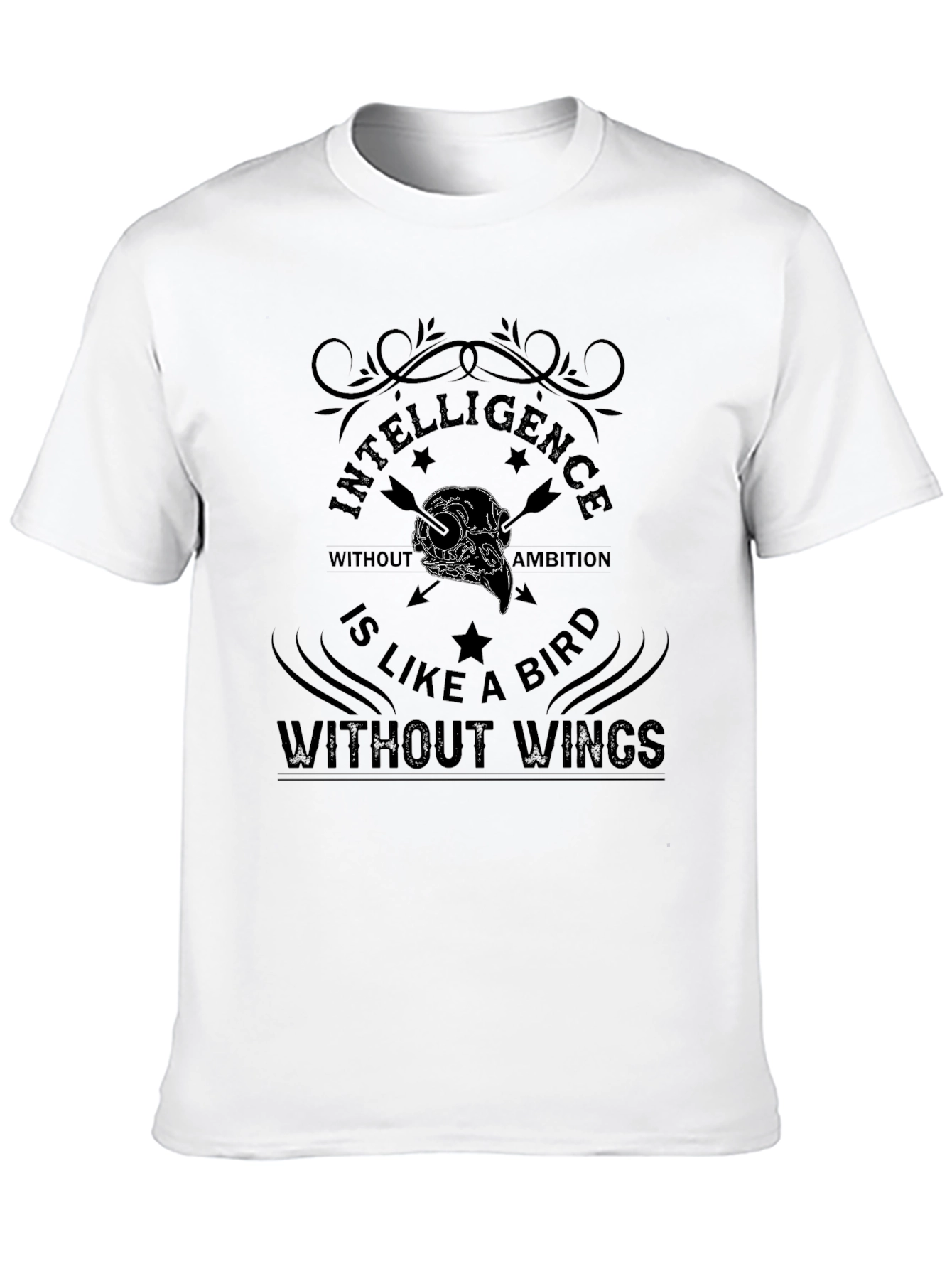 Intelligence Without Ambition Bird Graphic T-Shirt