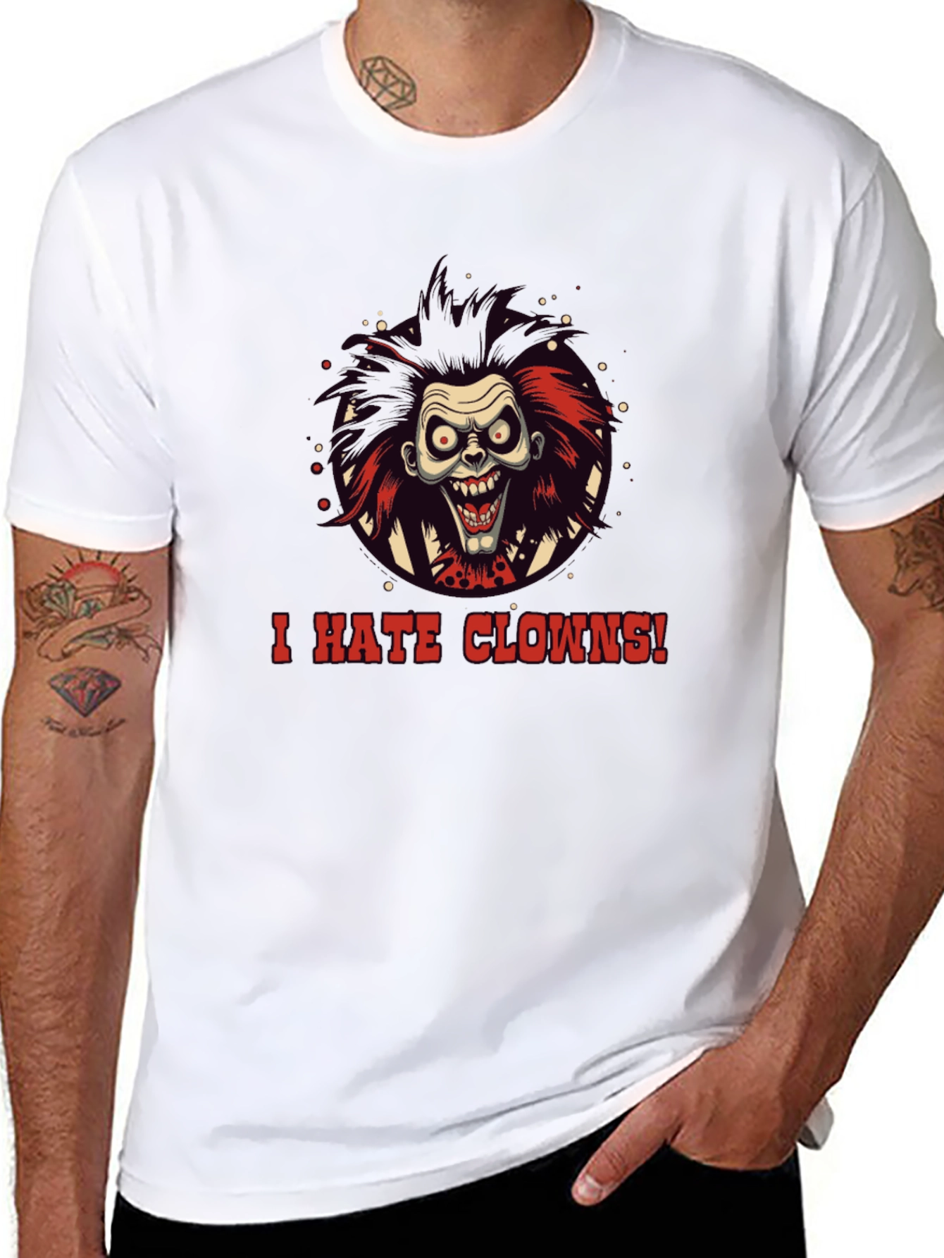 I Hate Clowns T-Shirt - Spooky Halloween Graphic Tee