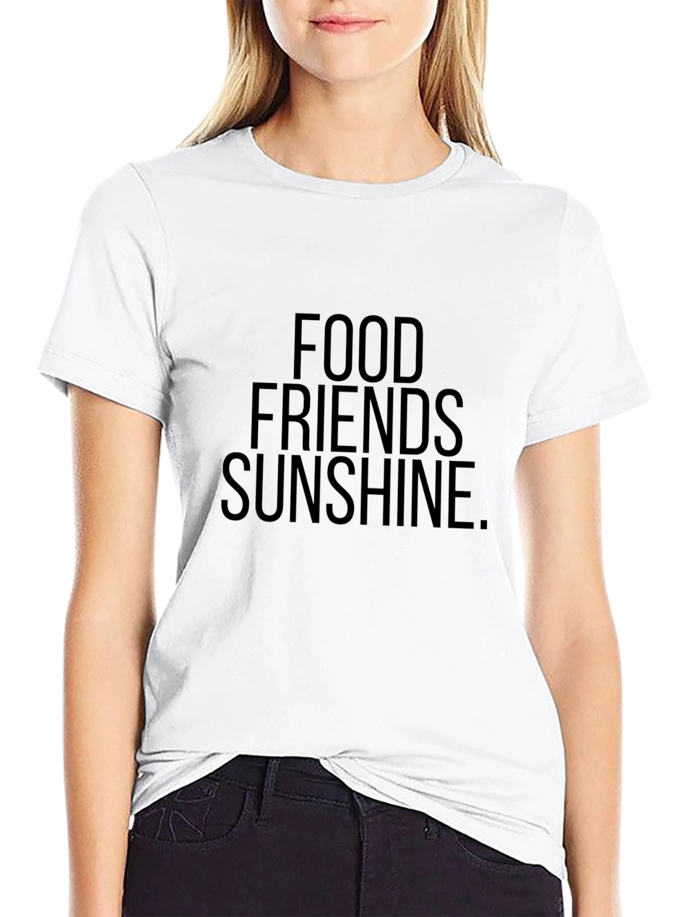 Food Friends Sunshine Black Graphic Tee