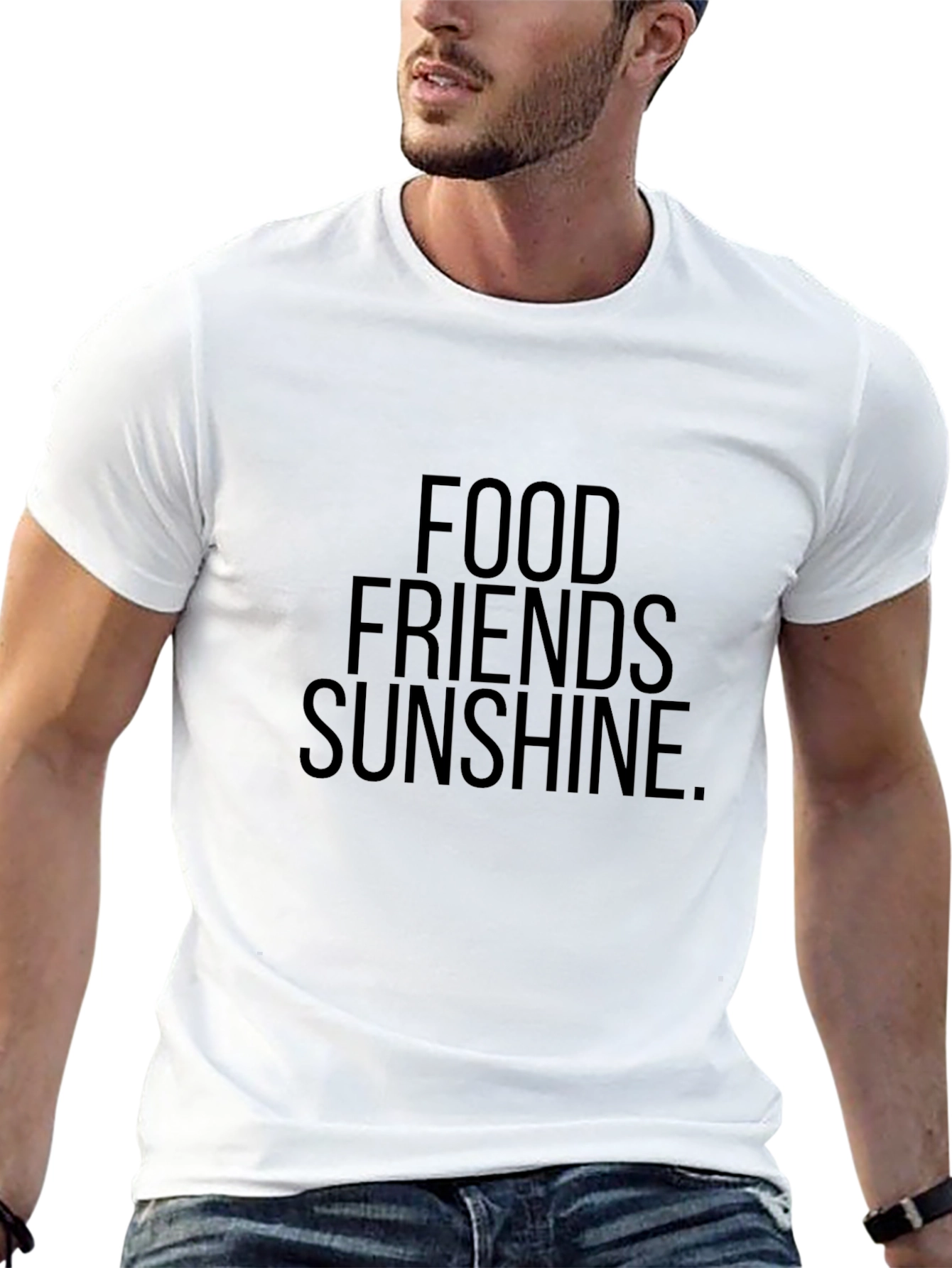 Food Friends Sunshine Black Graphic Tee
