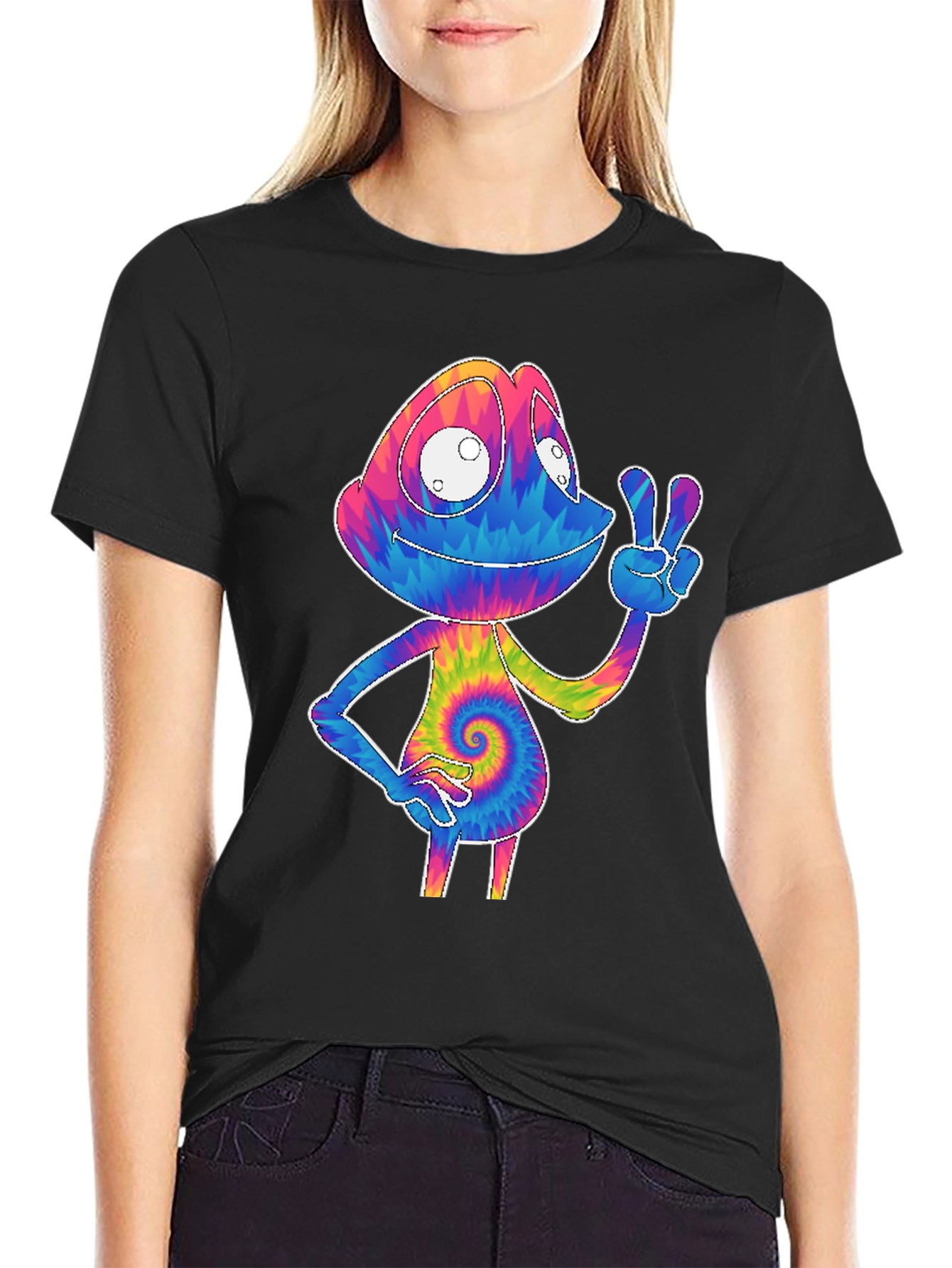 Tie-Dye Chameleon Graphic Tee