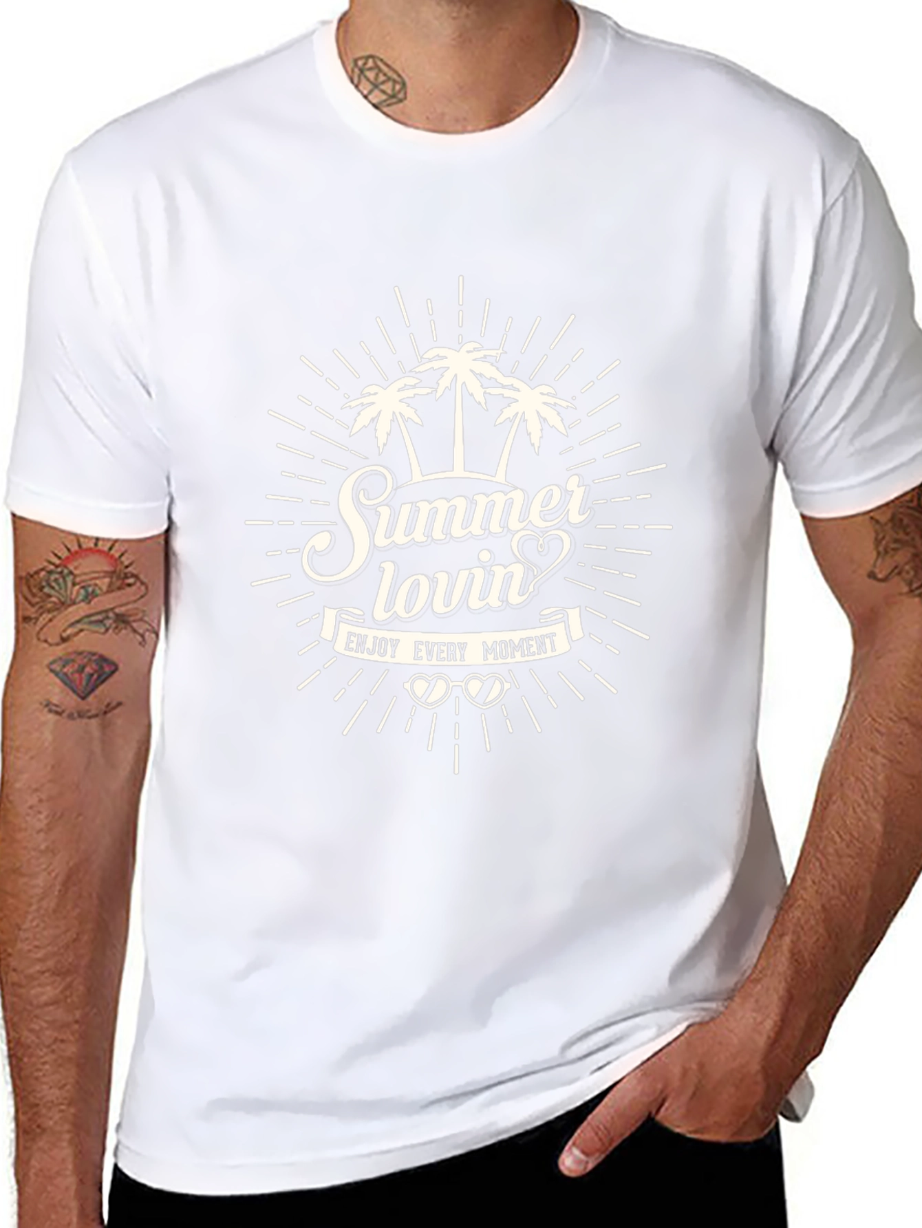 Summer Lovin Graphic Tee - Black Cotton Shirt