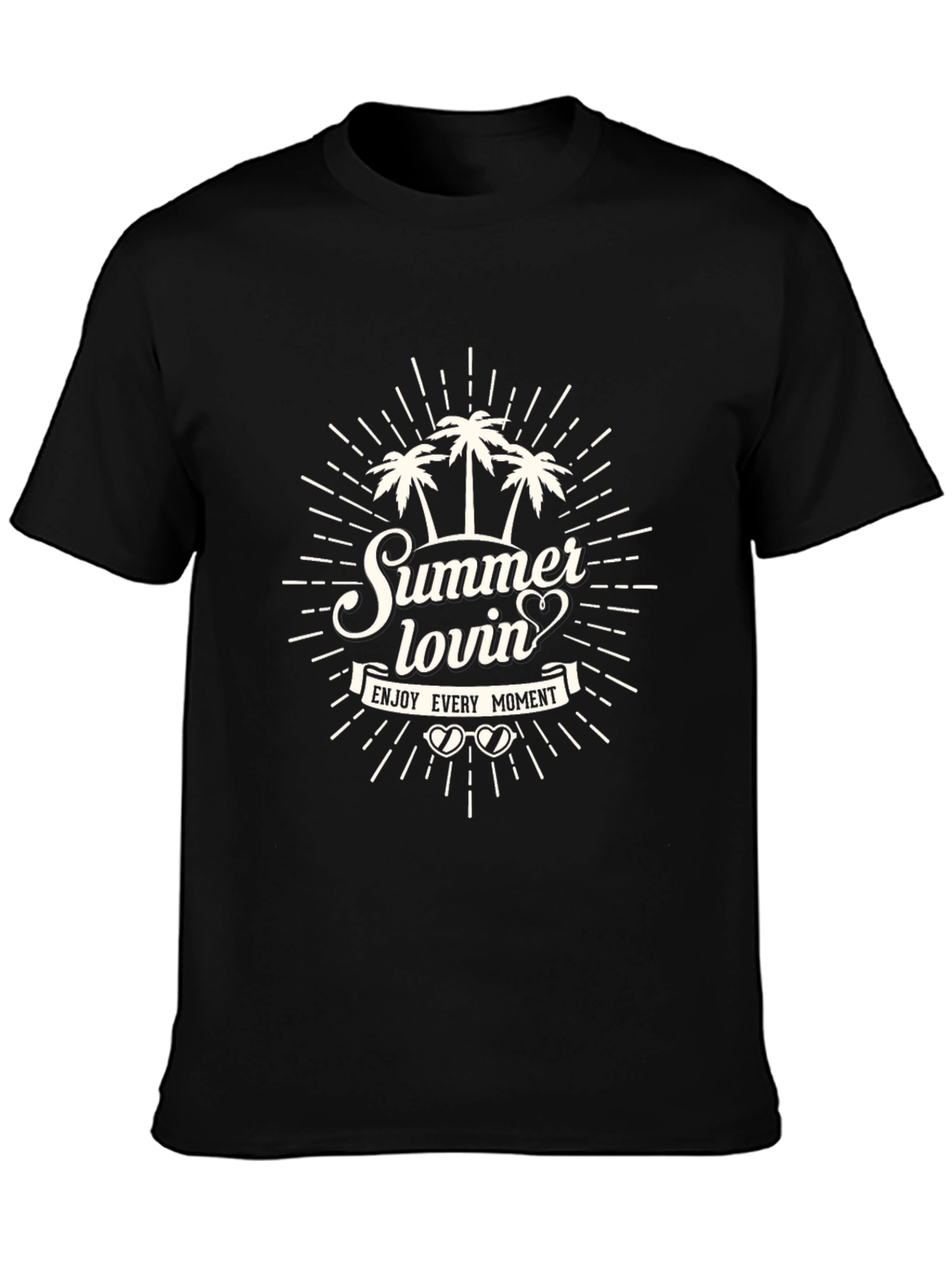 Summer Lovin Graphic Tee - Black Cotton Shirt