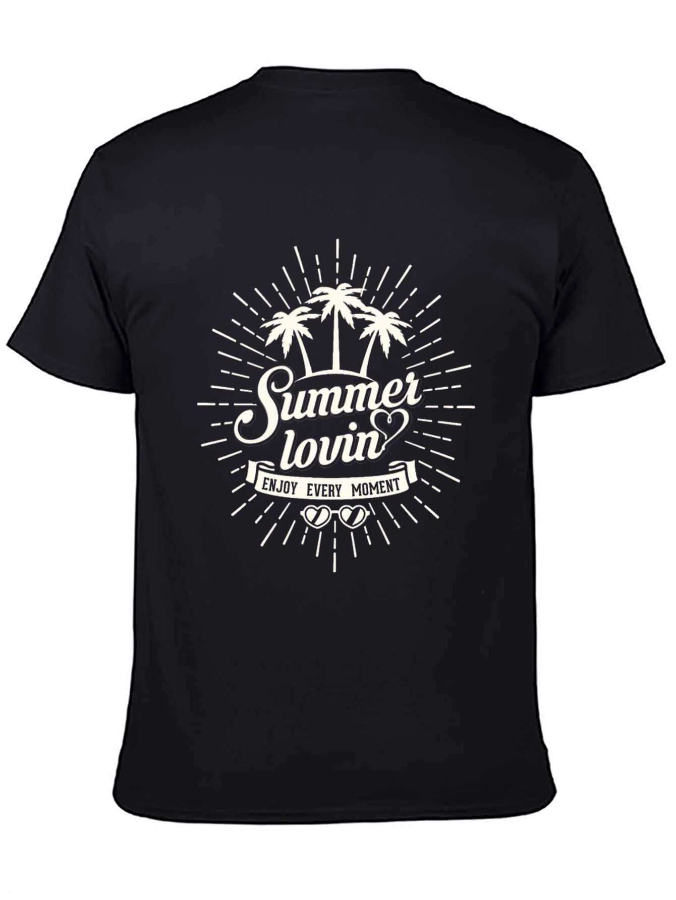 Summer Lovin Graphic Tee - Black Cotton Shirt
