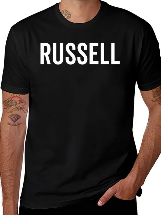 Russell Black Cotton Blend Tee