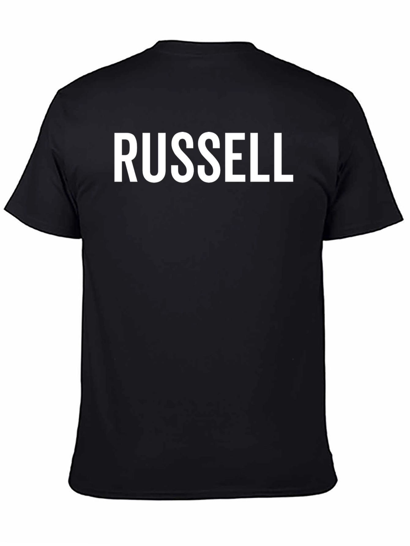 Russell Black Cotton Blend Tee