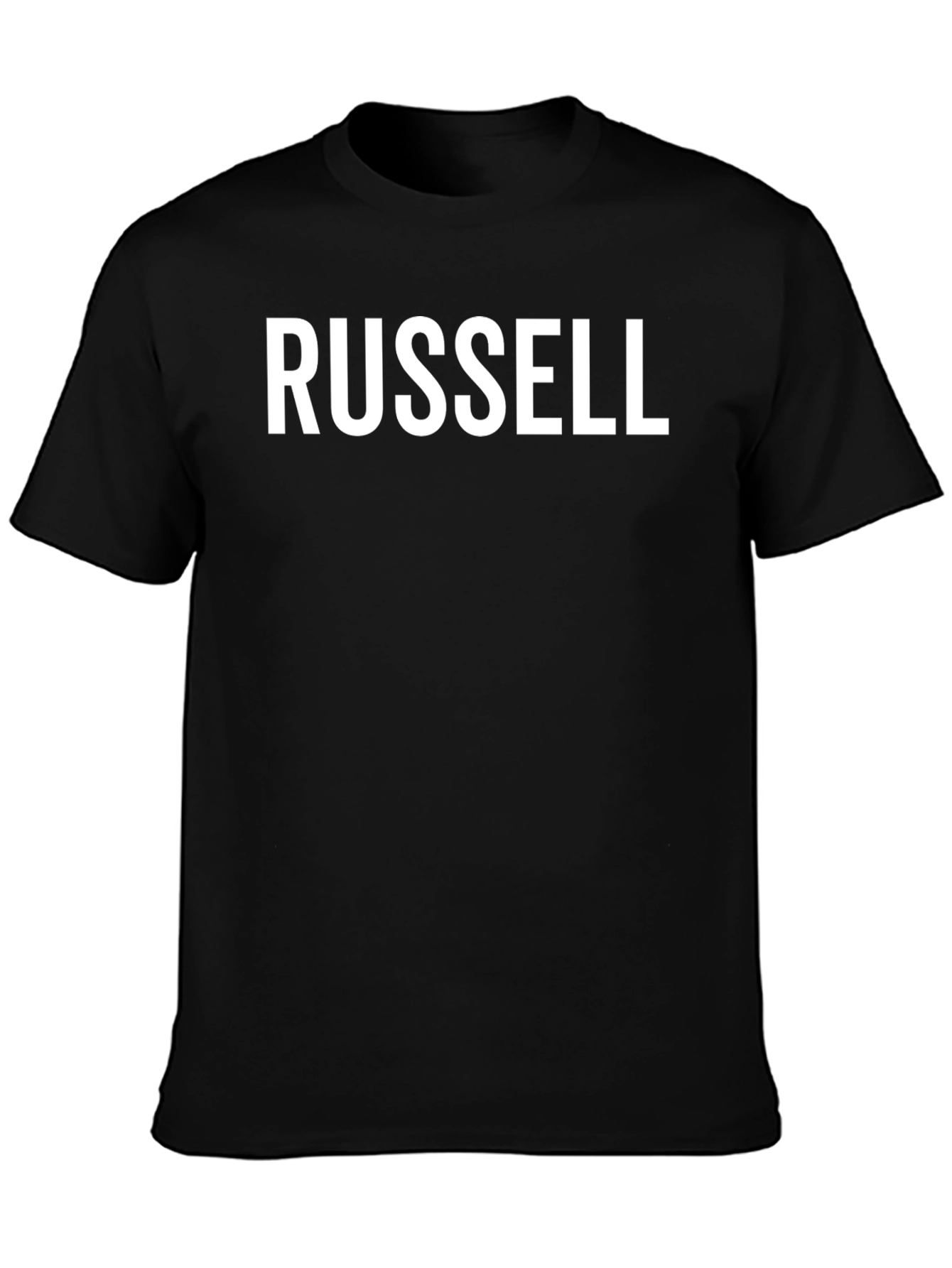 Russell Black Cotton Blend Tee