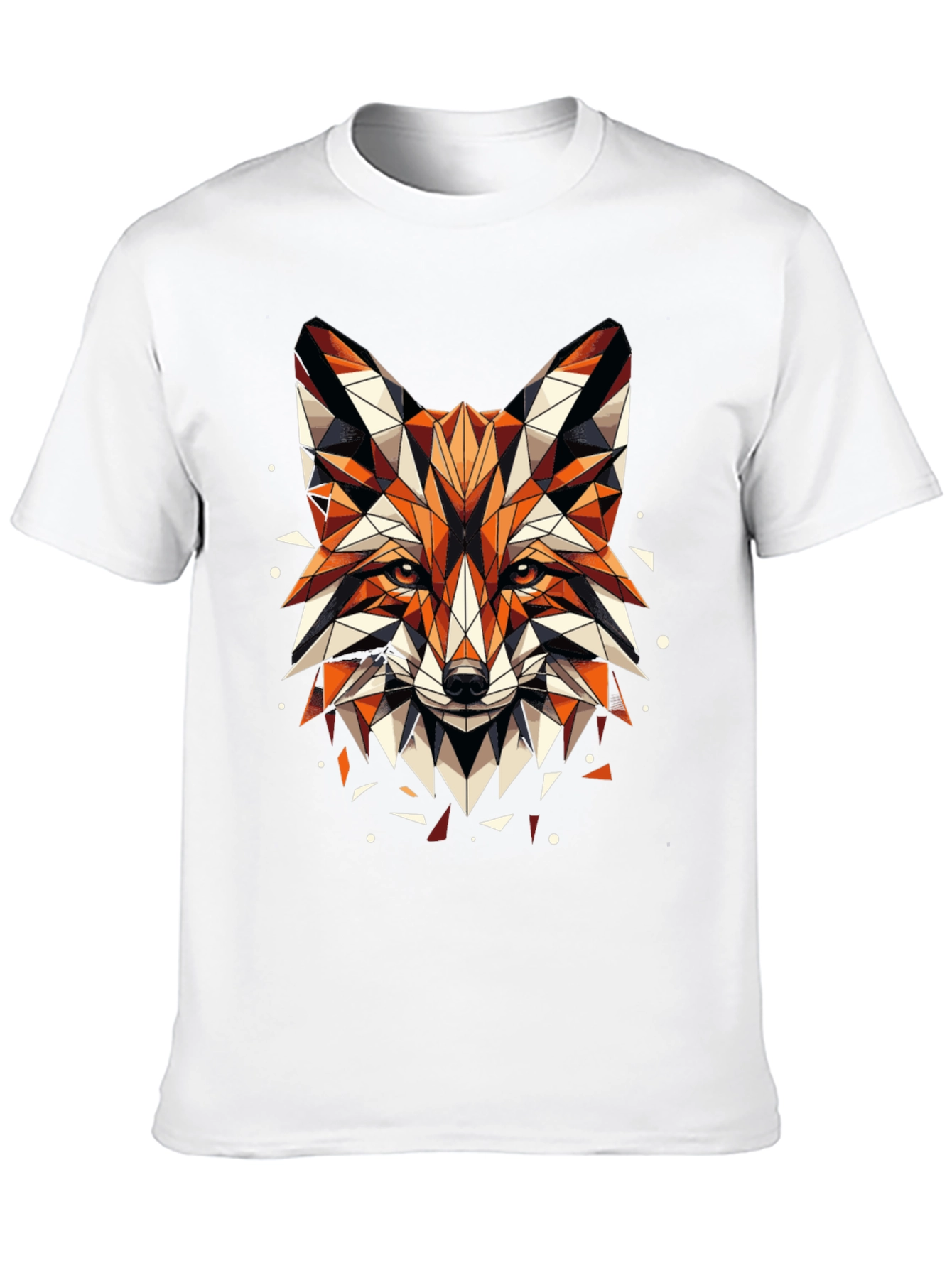 Geometric Fox Graphic Tee - Mens Black T-Shirt