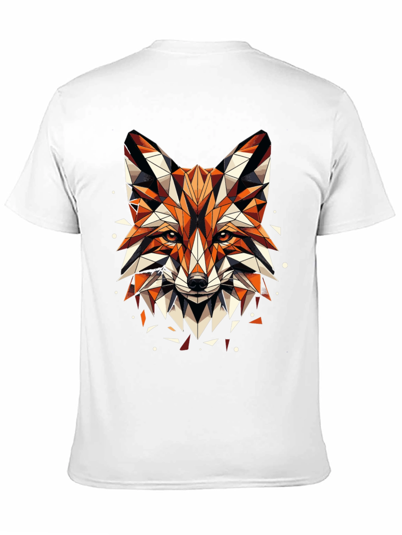 Geometric Fox Graphic Tee - Mens Black T-Shirt