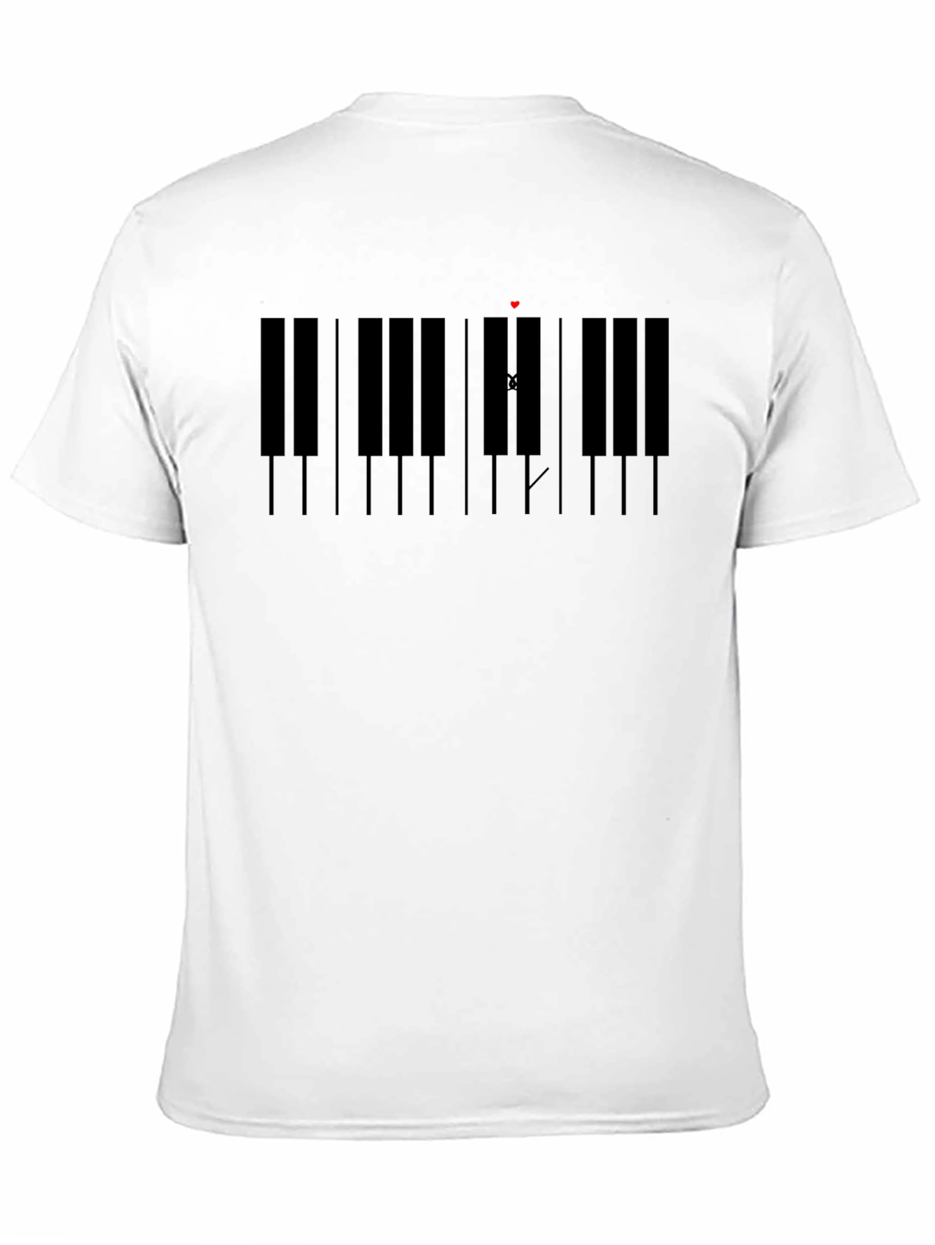 Piano Keys Music Notes Graphic Mens T-Shirt