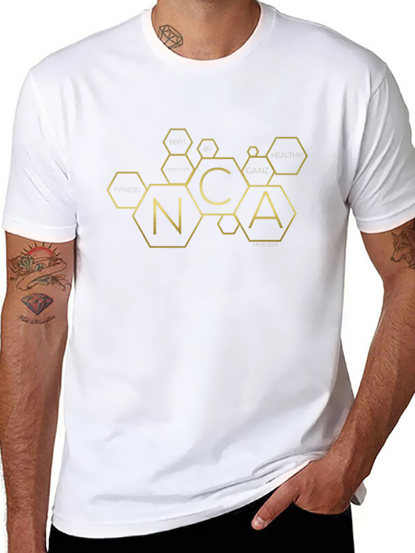 Fitness Inspired NCA Hexagon Graphic T-Shirt