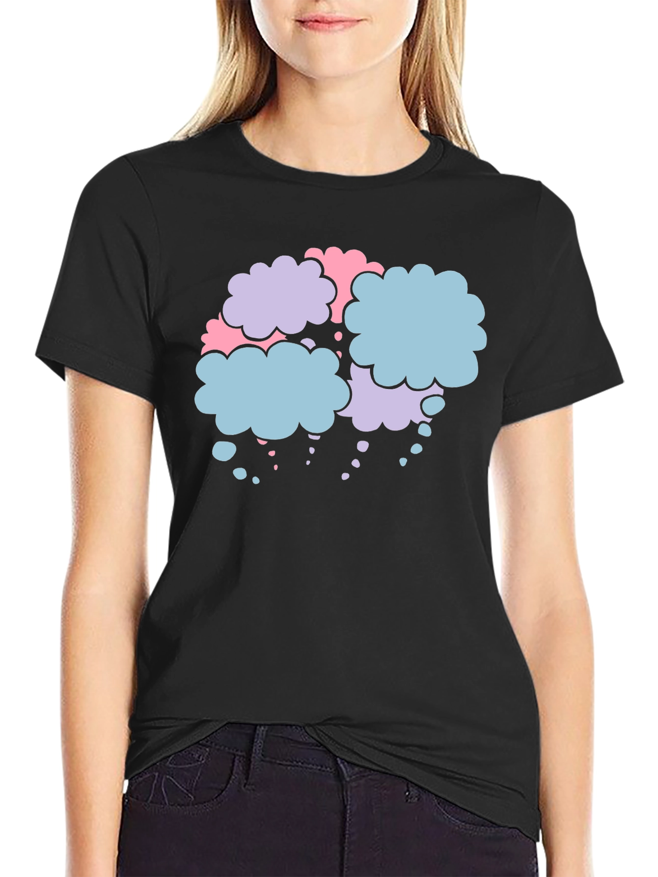 Cloud Bubble Graphic Tee - Soft Cotton Blend