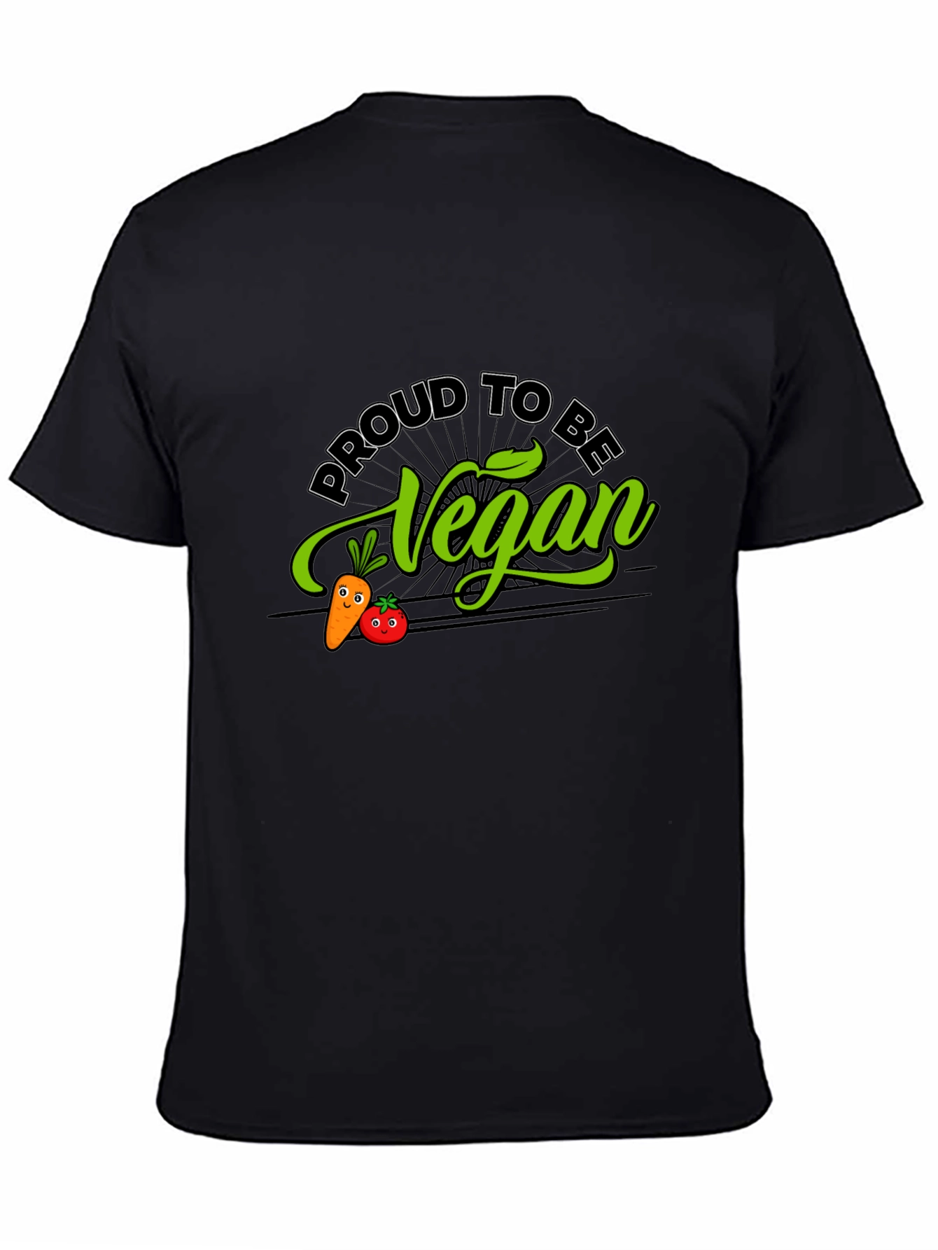 Proud Vegan Graphic Tee - Black Cotton Blend