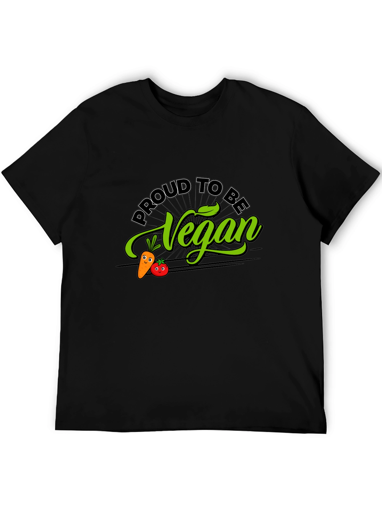 Proud Vegan Graphic Tee - Black Cotton Blend