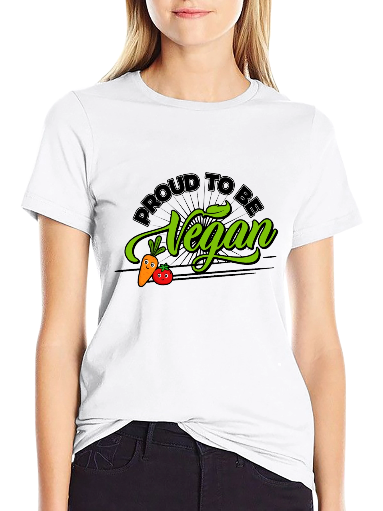 Proud Vegan Graphic Tee - Black Cotton Blend