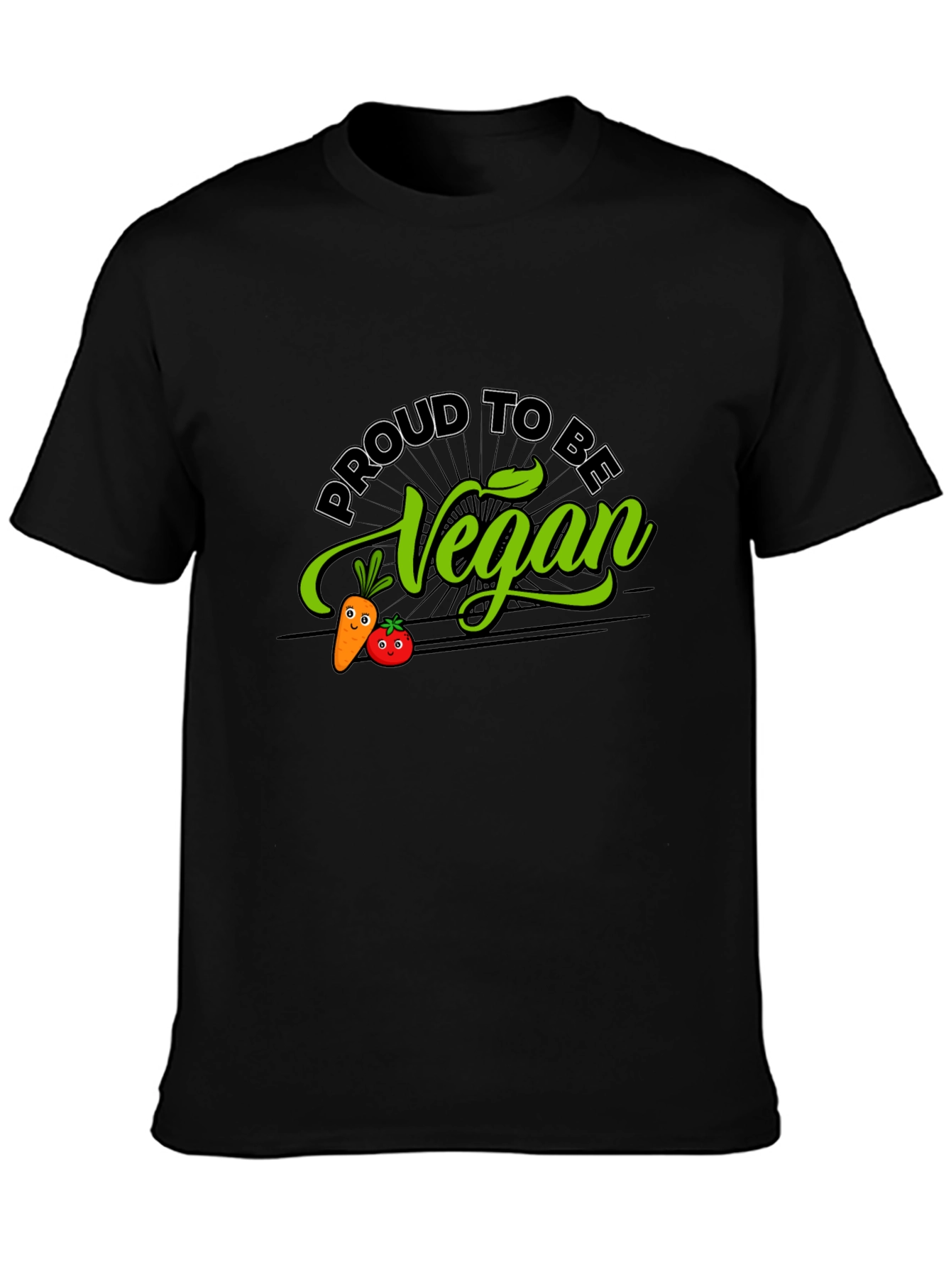 Proud Vegan Graphic Tee - Black Cotton Blend