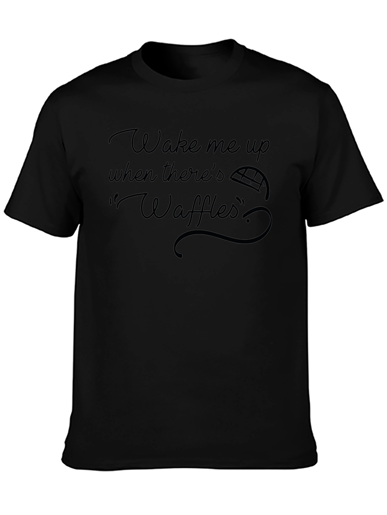 Waffles Graphic T-Shirt - Wake Me Up Design