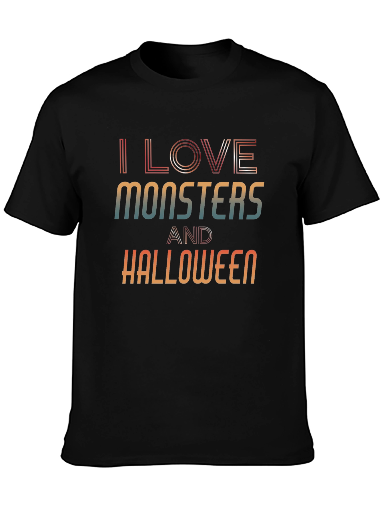 I Love Monsters and Halloween Graphic Tee