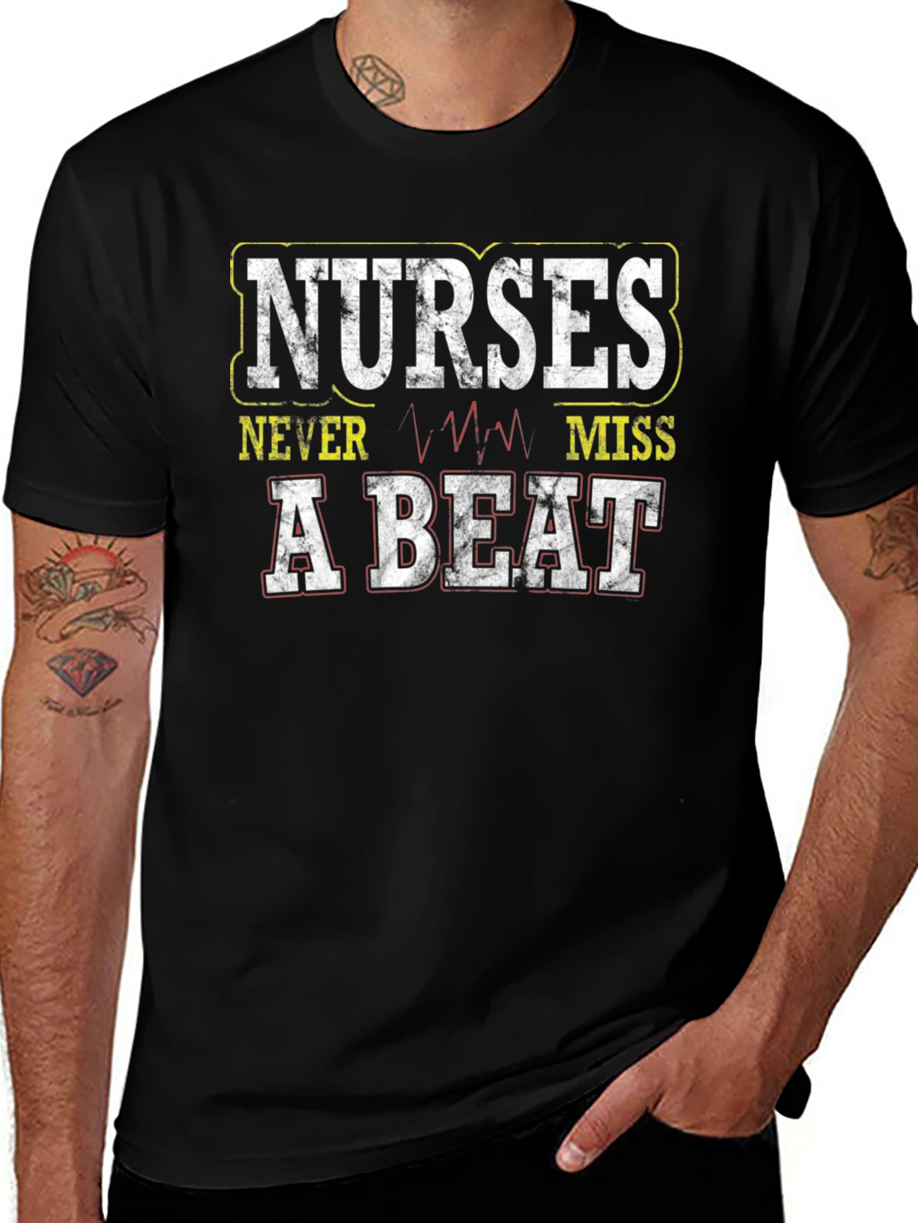 Nurses Never Miss A Beat Graphic T-Shirt