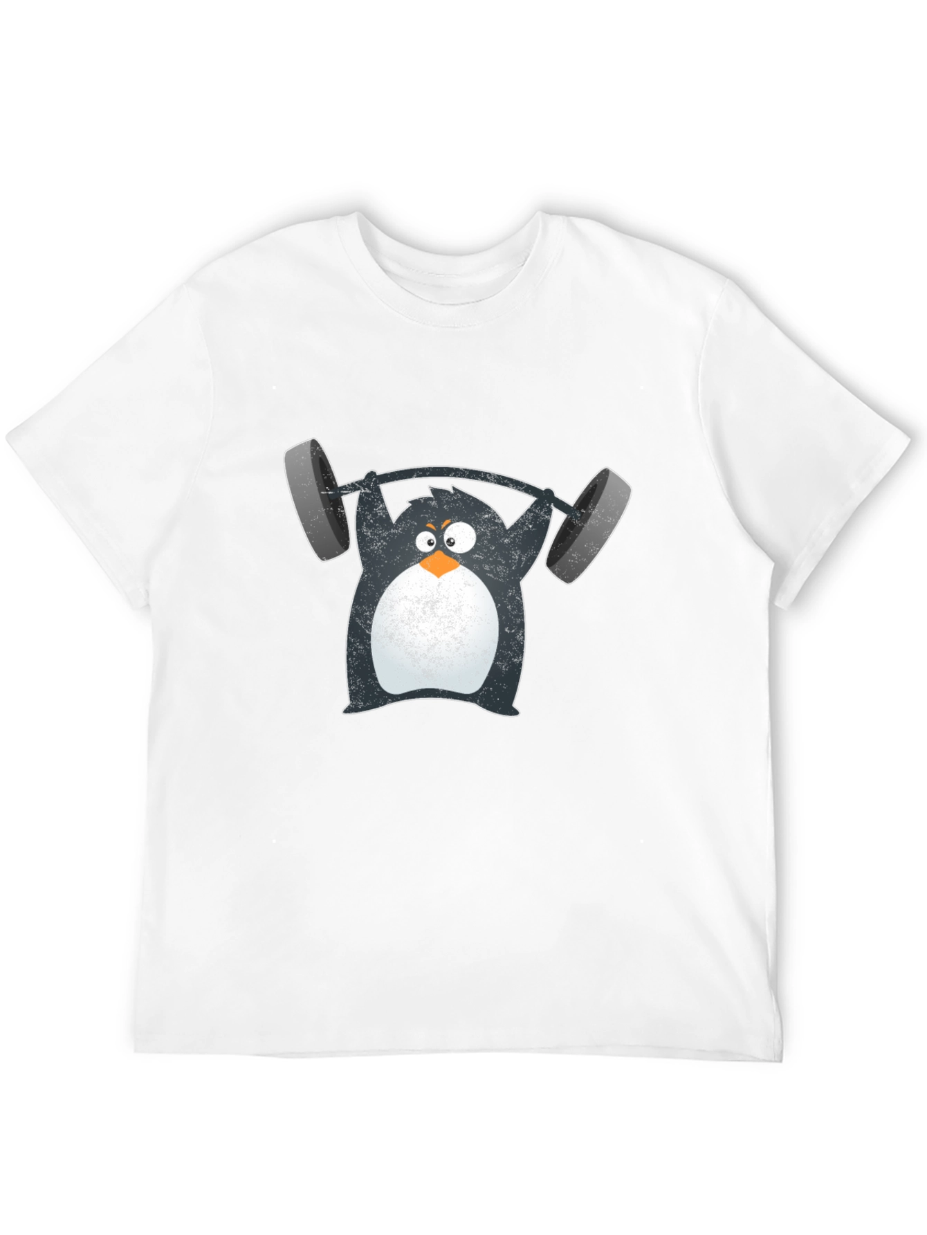 Penguin Weightlifting Graphic Tee - Black