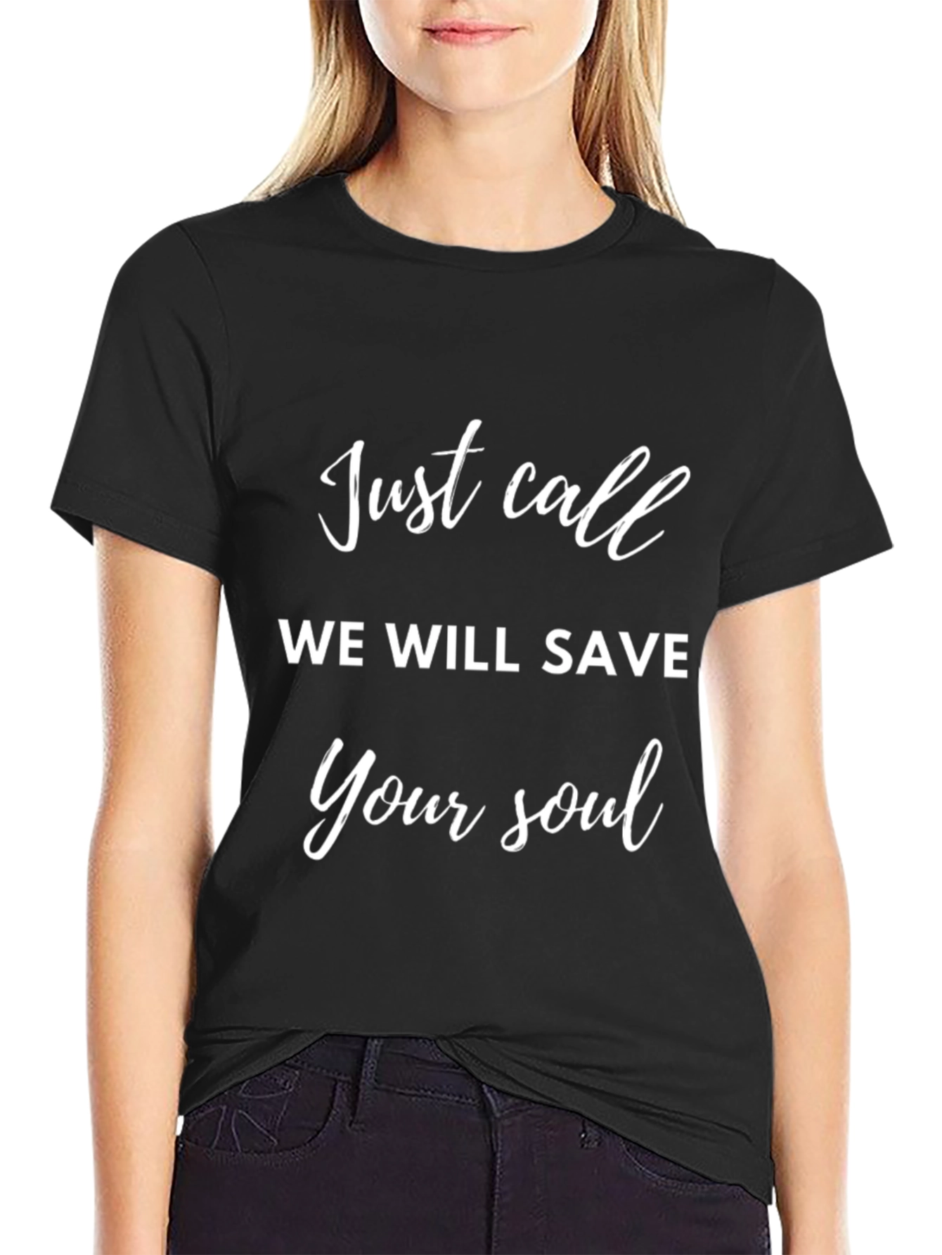 Just Call Black T-Shirt