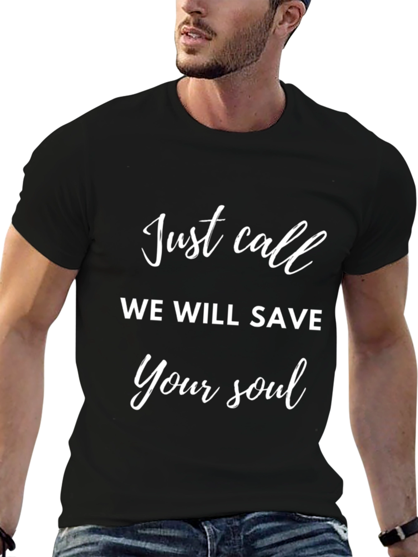 Just Call Black T-Shirt