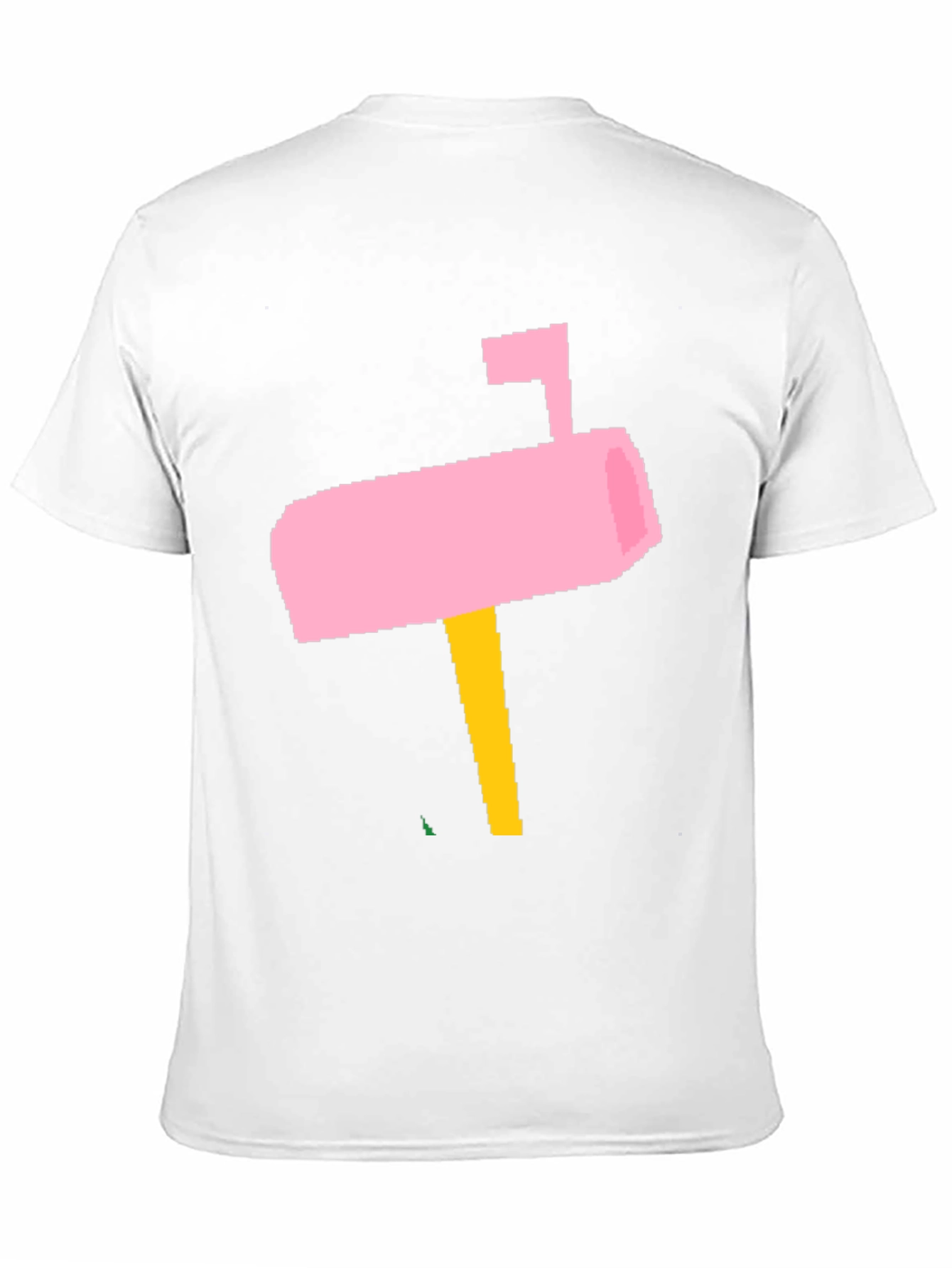 Pink Pixel Mailbox Black T-Shirt