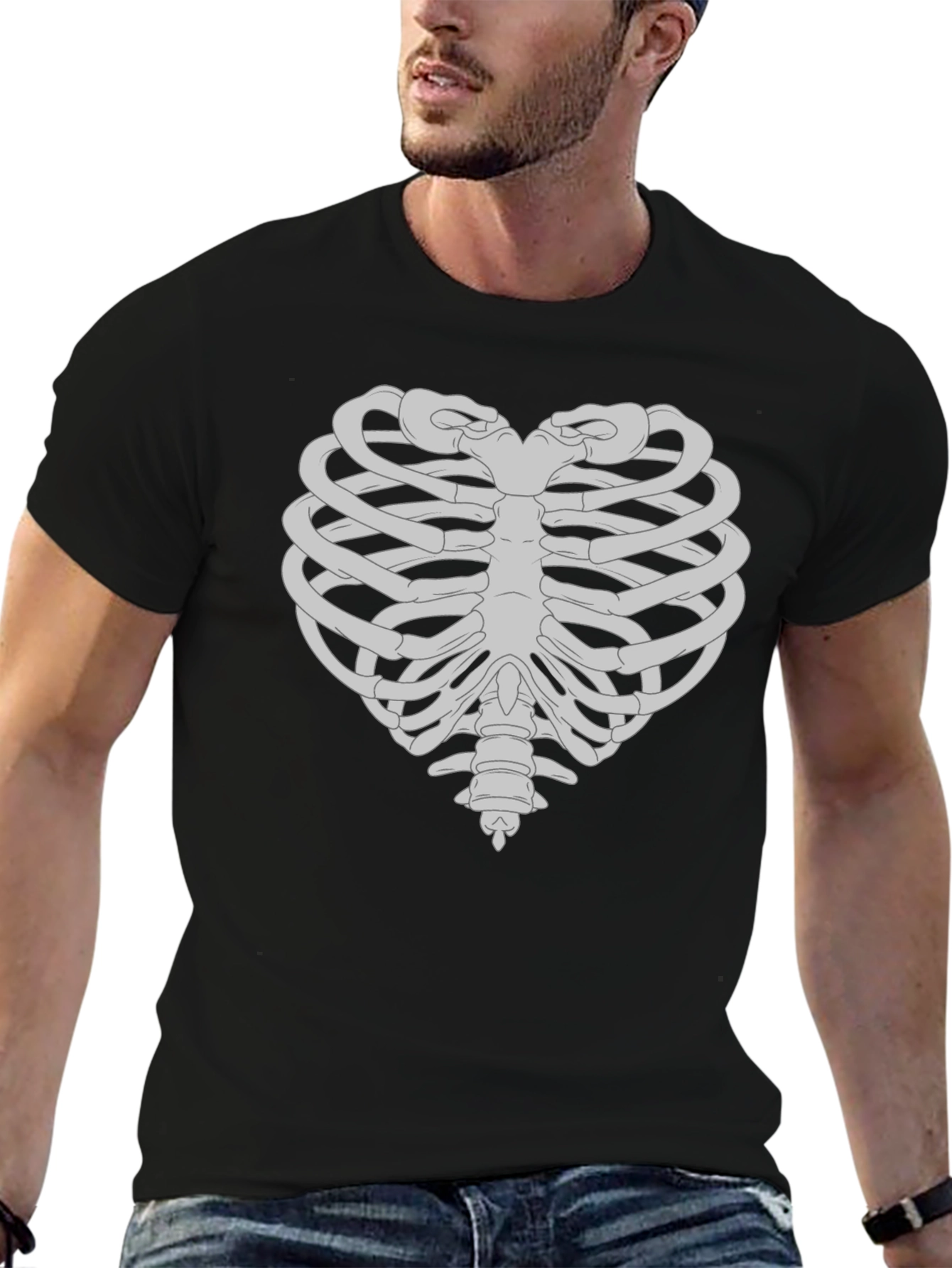 Heart Rib Cage Graphic T-Shirt - Anatomical Love
