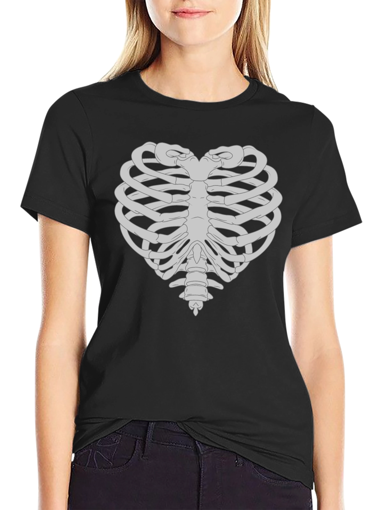 Heart Rib Cage Graphic T-Shirt - Anatomical Love
