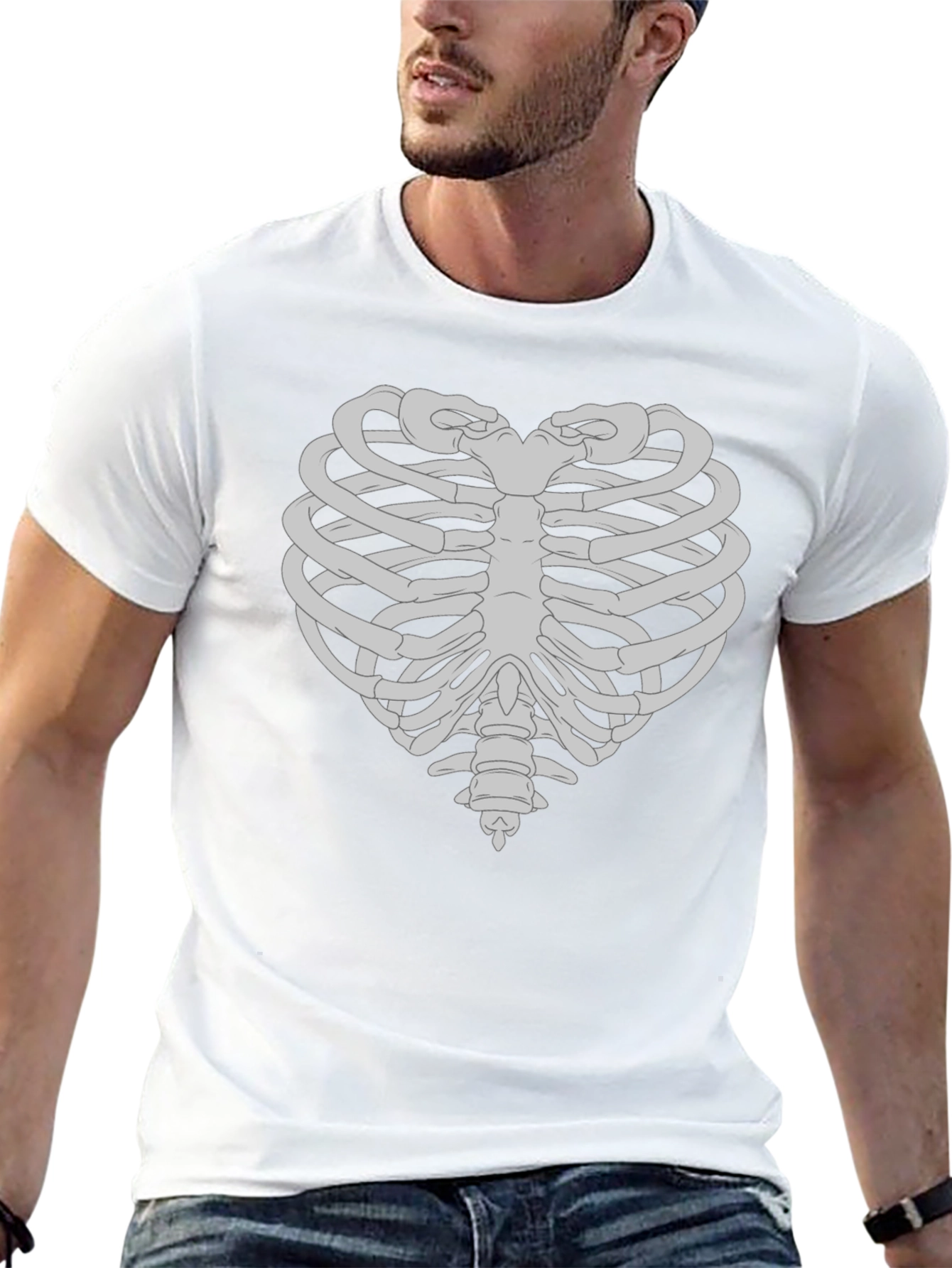 Heart Rib Cage Graphic T-Shirt - Anatomical Love