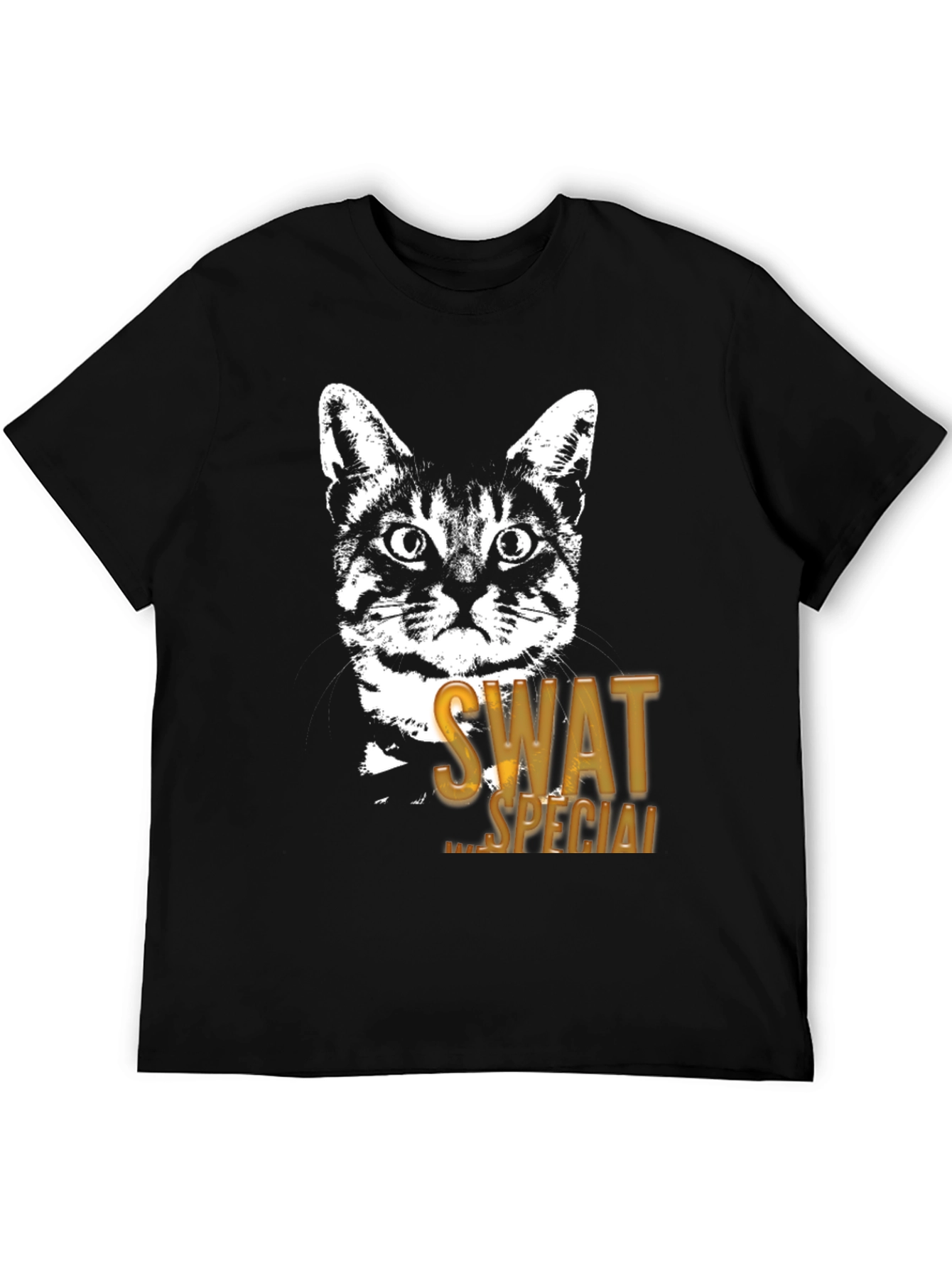 SWAT Cat Graphic T-Shirt - Special Ops Feline Tee