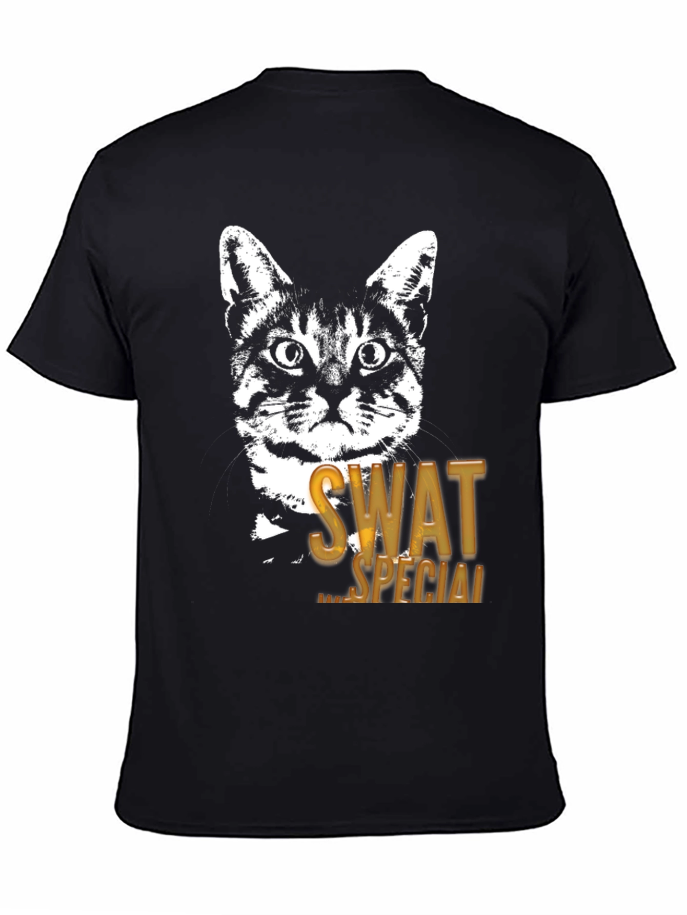 SWAT Cat Graphic T-Shirt - Special Ops Feline Tee