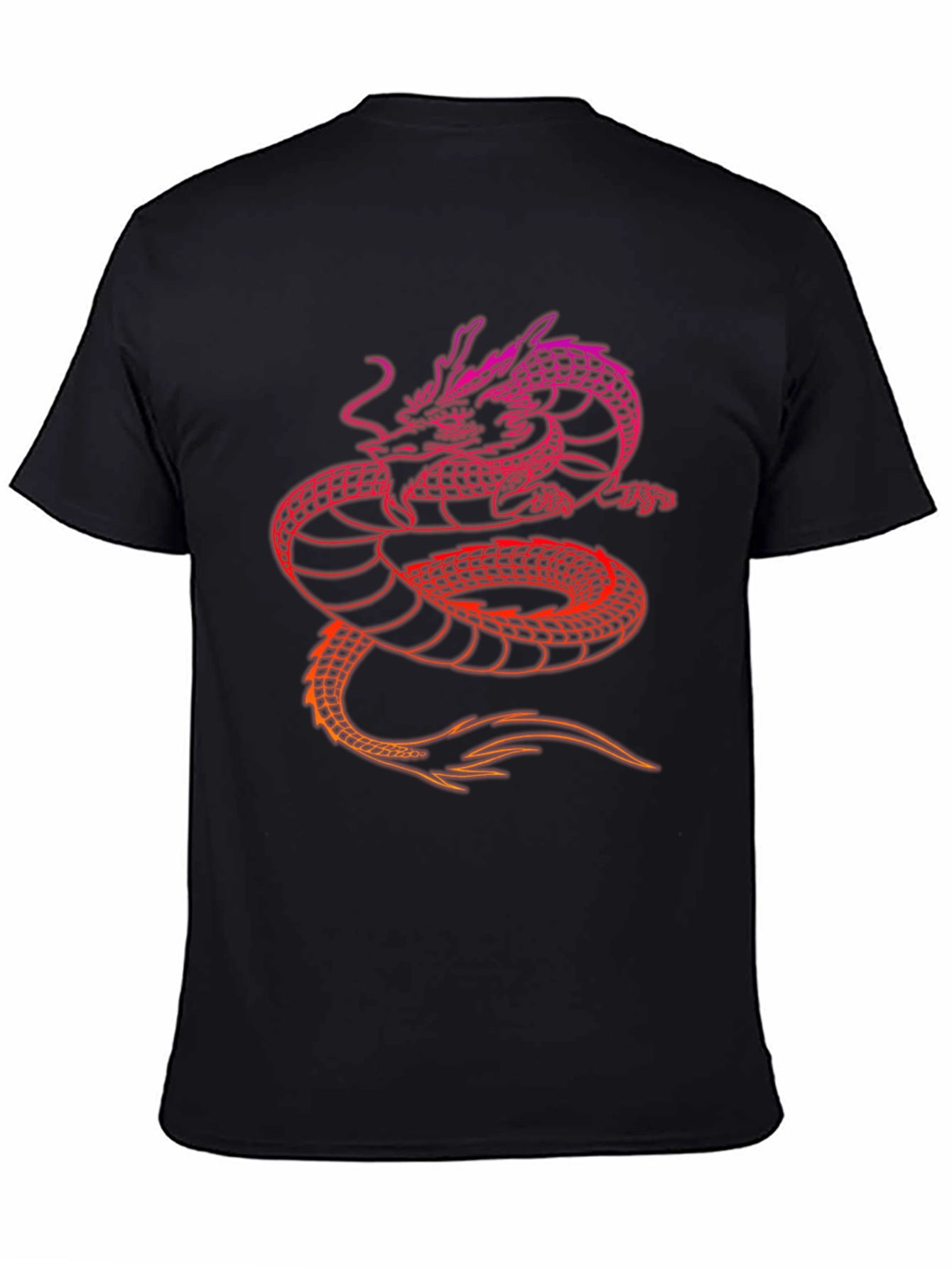 Dragon Graphic Print Tee - Black