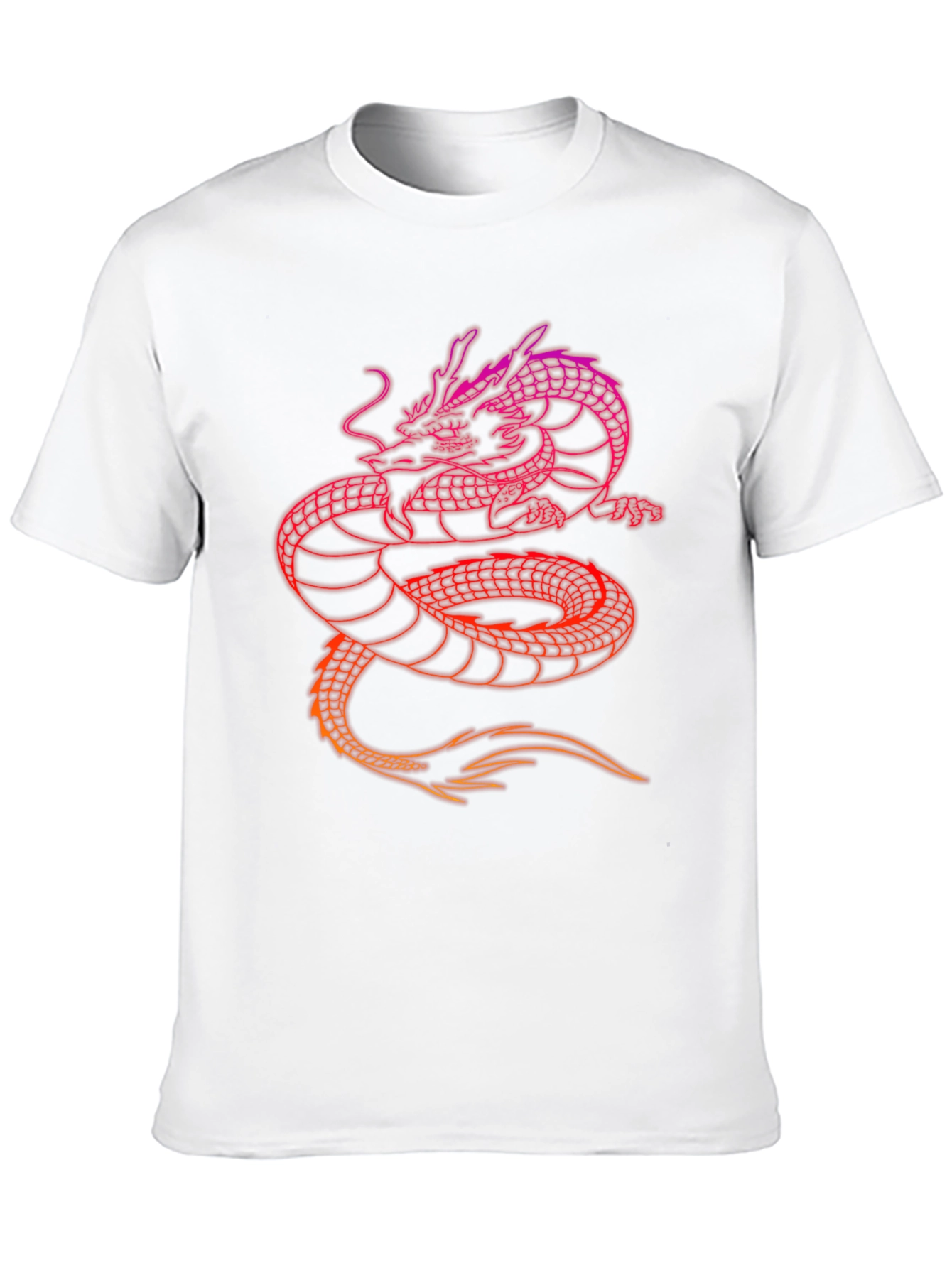 Dragon Graphic Print Tee - Black