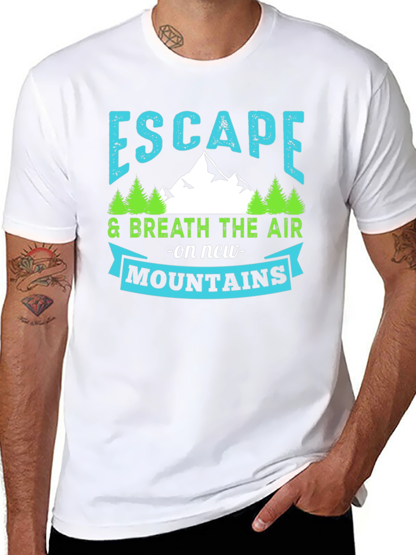 Escape to New Mountains Graphic T-Shirt