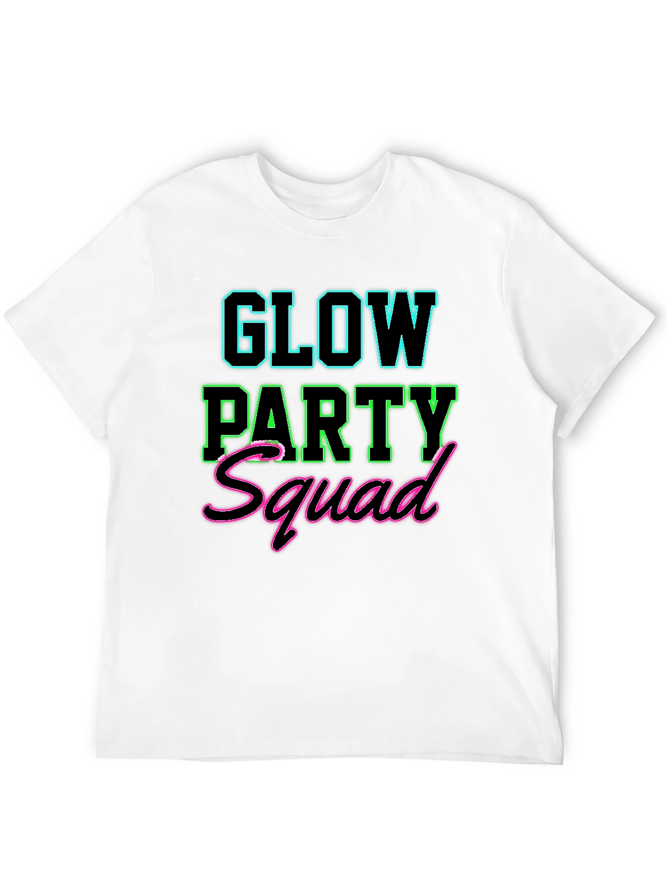 Glow Party Squad Black T-Shirt
