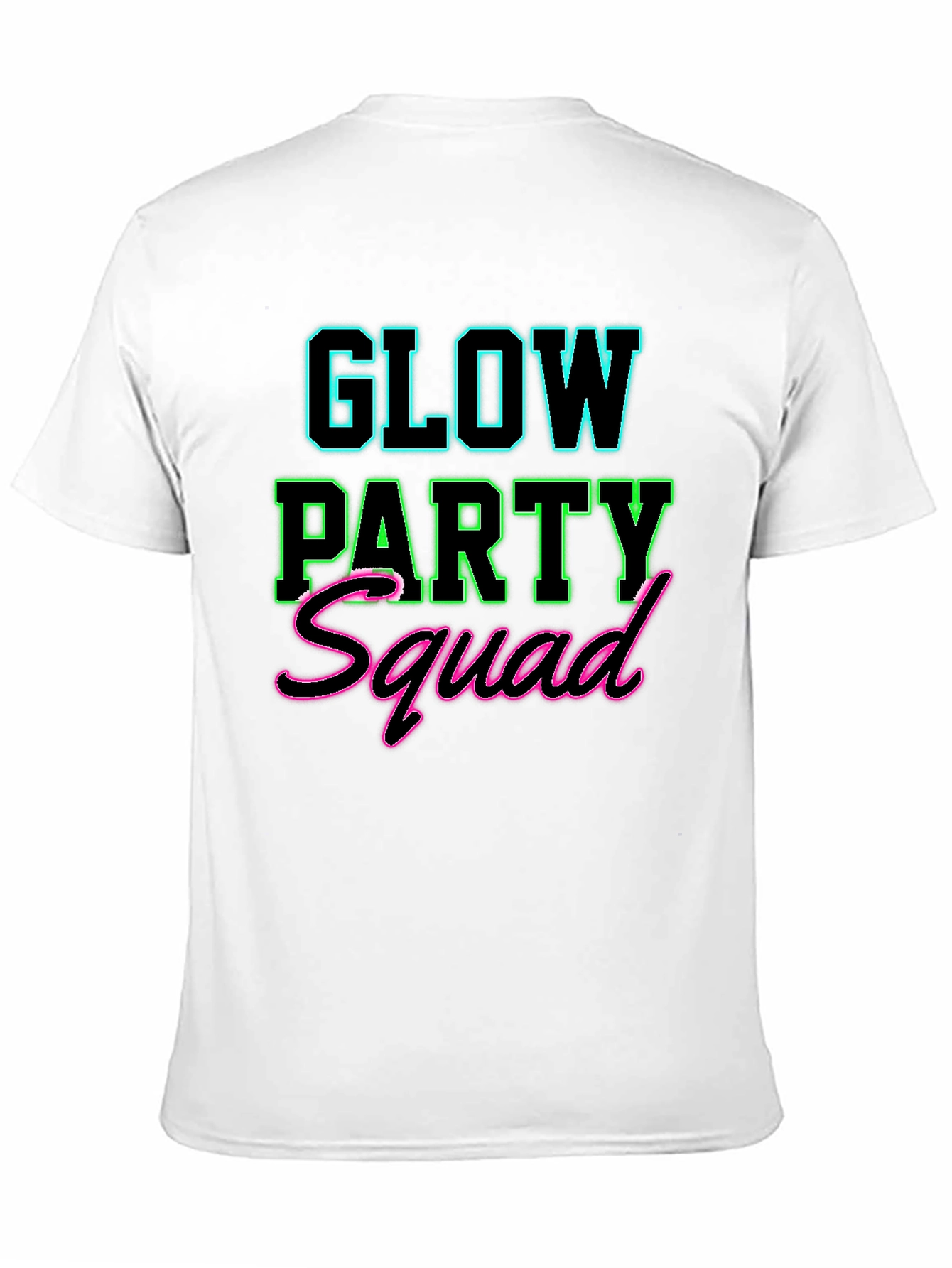 Glow Party Squad Black T-Shirt