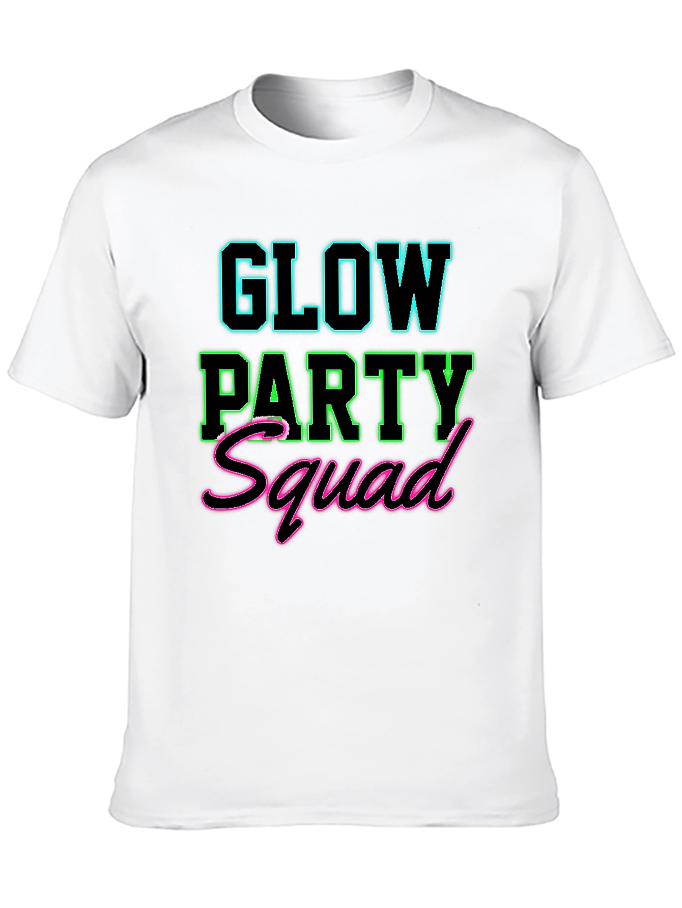 Glow Party Squad Black T-Shirt