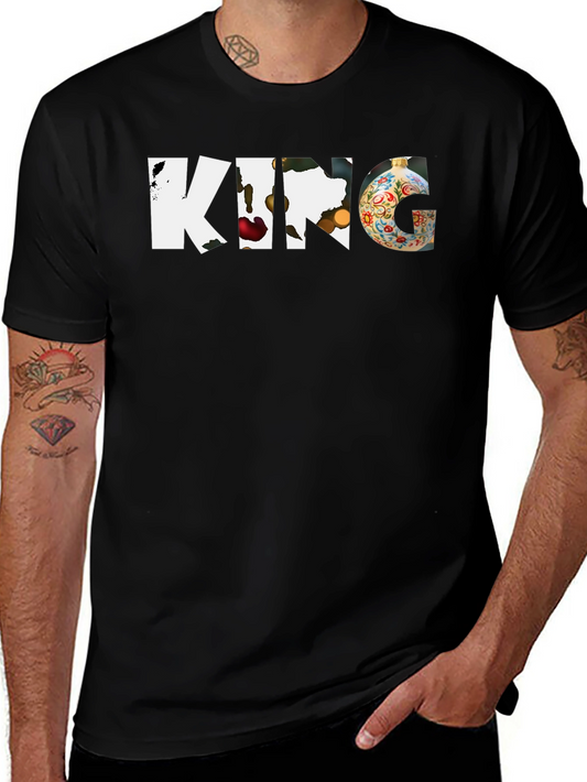 King Christmas Ornament Black T-Shirt