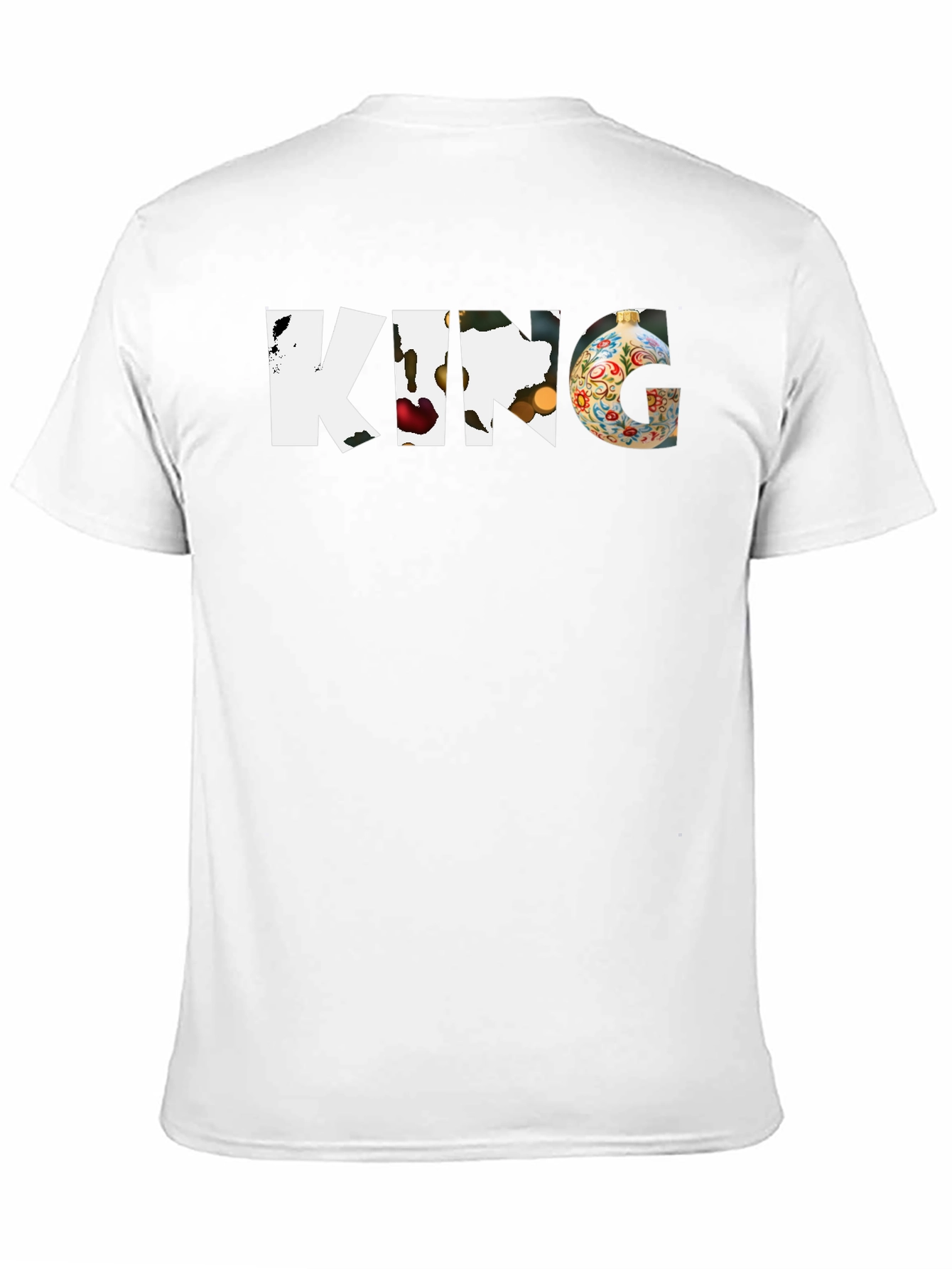 King Christmas Ornament Black T-Shirt